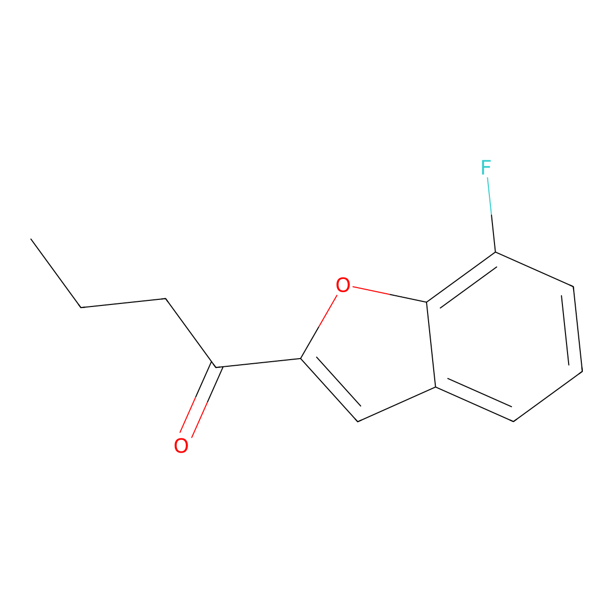 1-(7-Fluoro-1-benzofuran-2-yl)butan-1-one molecular structure, CAS 1491405-35-6