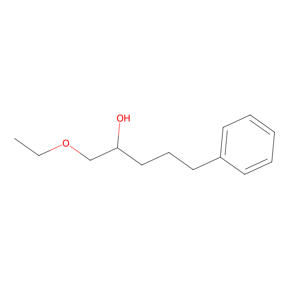 1-Ethoxy-5-phenylpentan-2-ol molecular structure, CAS 1491406-84-8
