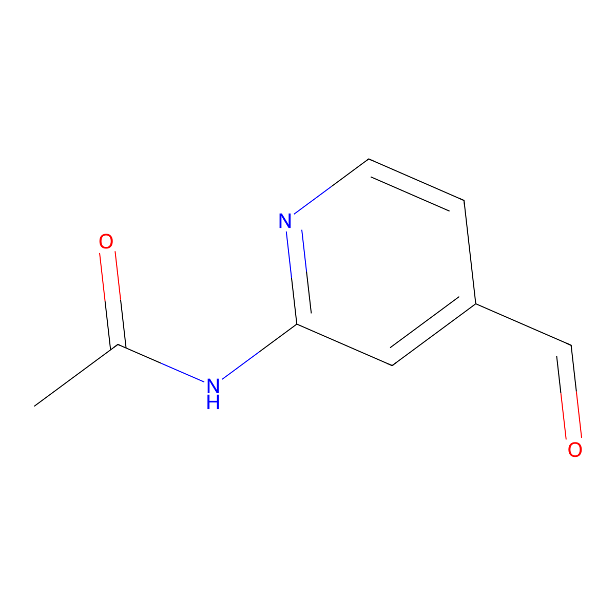 N-(4-formyl-2-pyridyl)acetamide molecular structure, CAS 149141-10-6