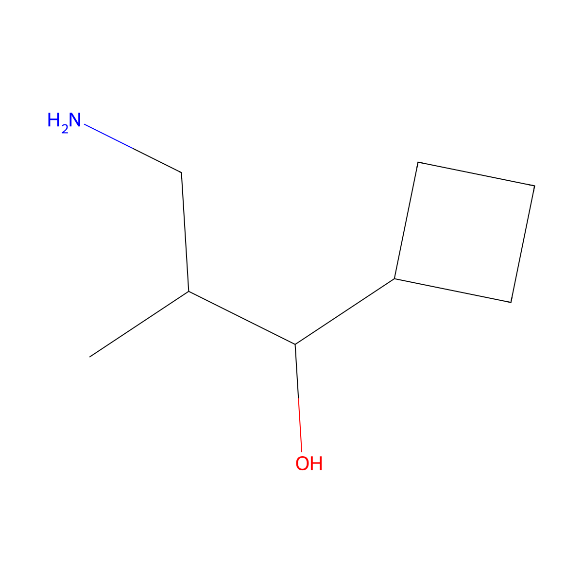 3-Amino-1-cyclobutyl-2-methylpropan-1-ol molecular structure, CAS 1491428-80-8