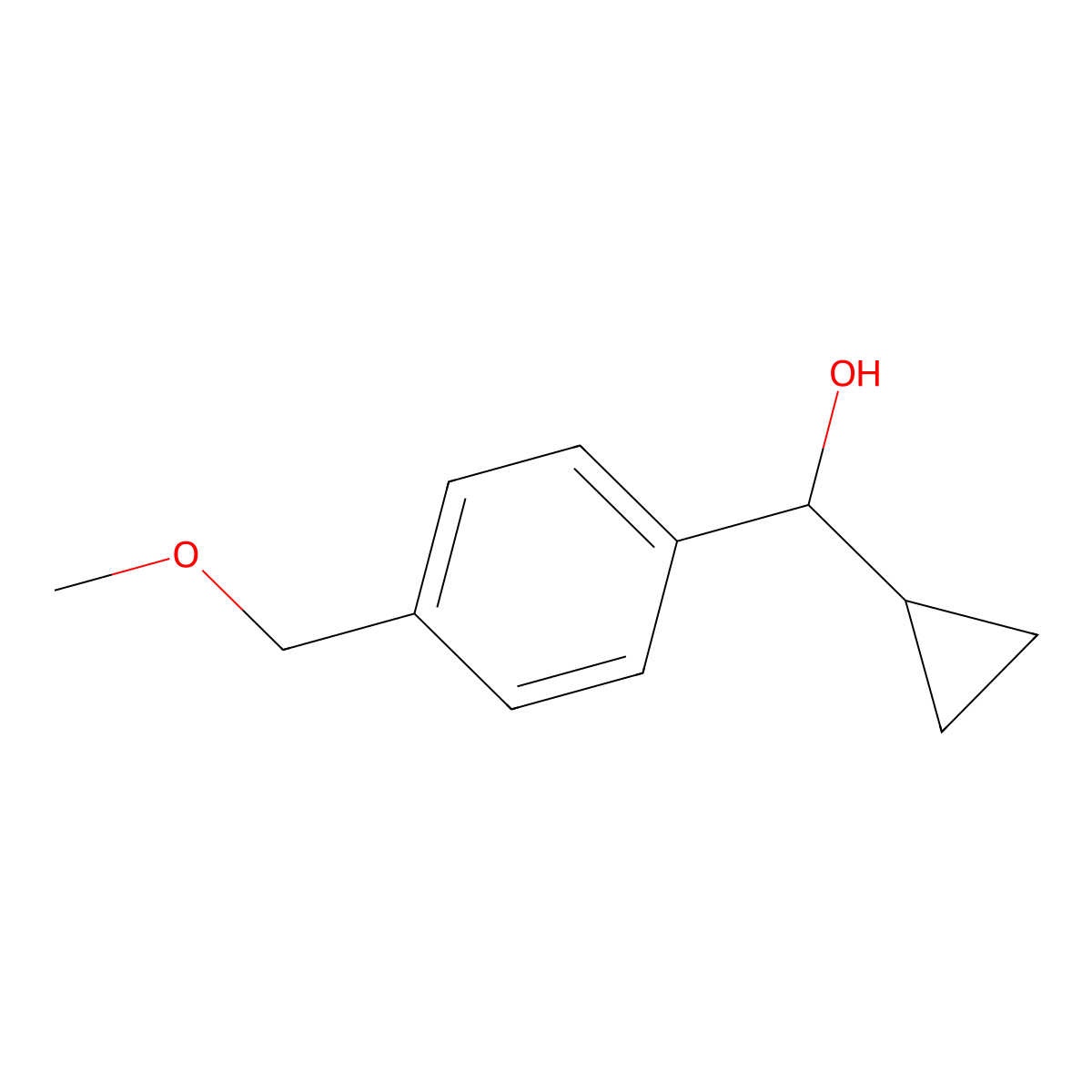 alpha-Cyclopropyl-4-(methoxymethyl)benZenemethanol molecular structure, CAS 1491431-61-8