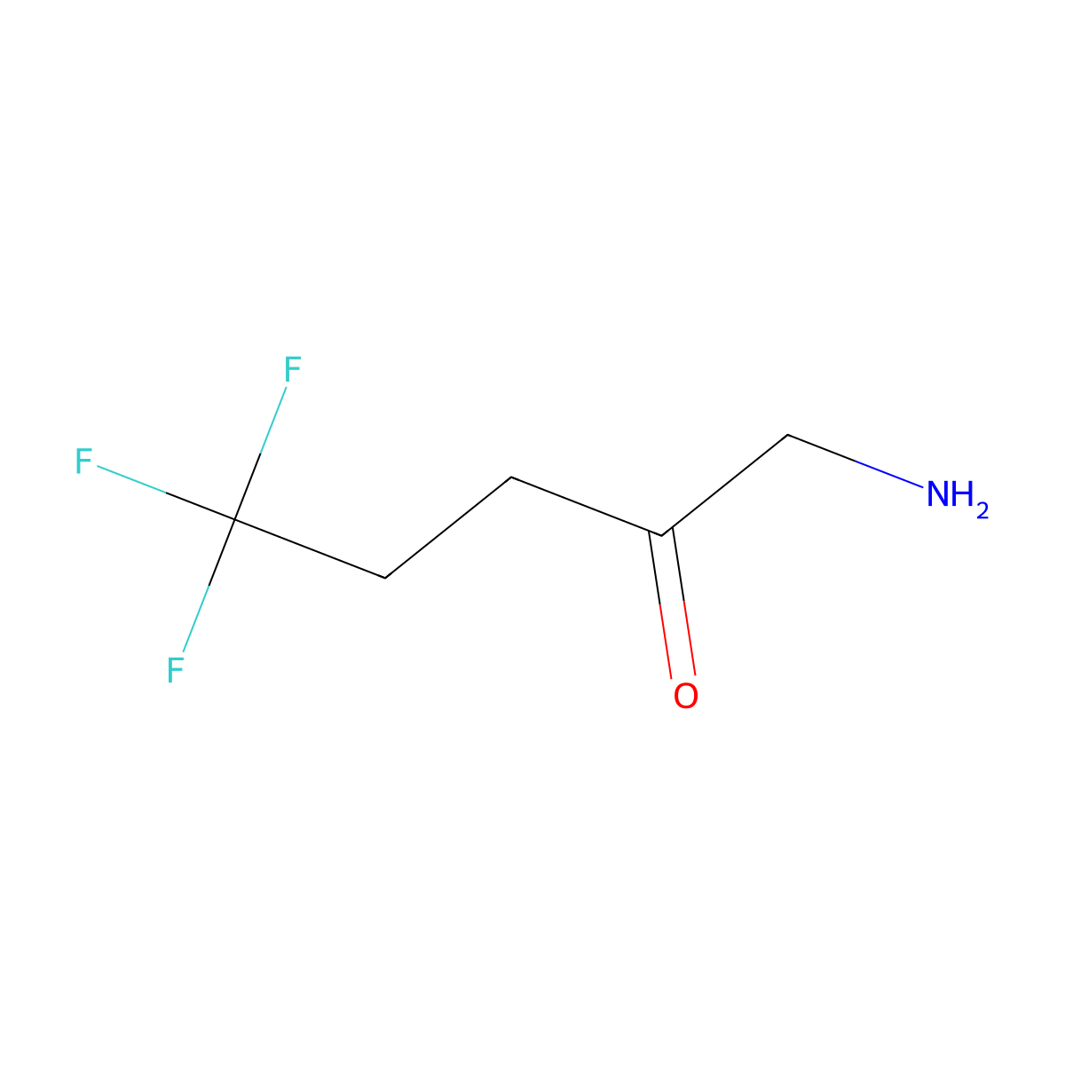 1-Amino-5,5,5-trifluoropentan-2-one molecular structure, CAS 1491437-90-1