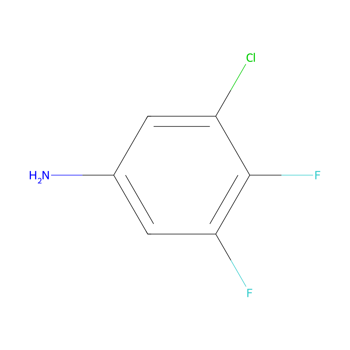 3-Chloro-4,5-difluoroaniline molecular structure, CAS 149144-05-8