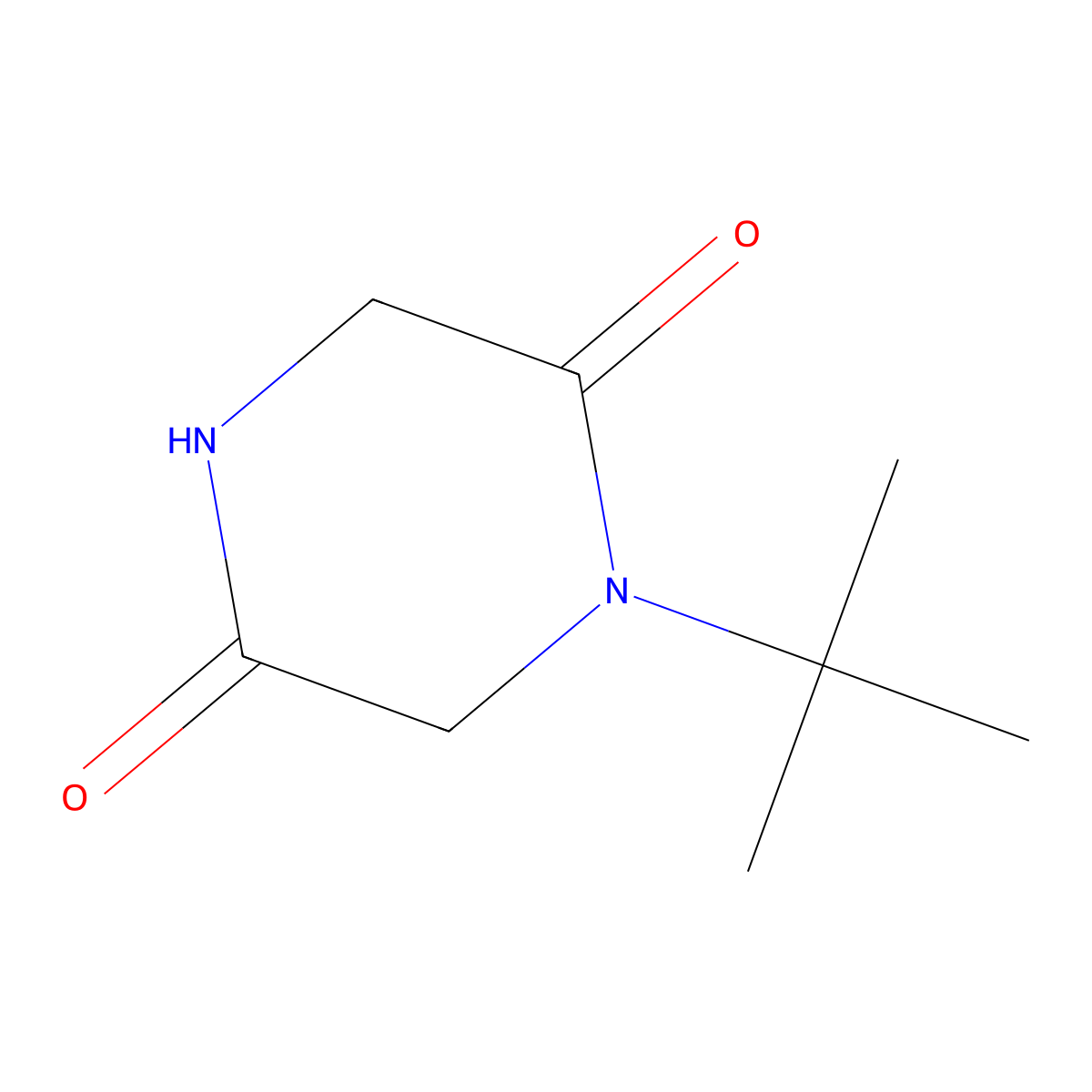 1-Tert-butylpiperazine-2,5-dione molecular structure, CAS 1491454-34-2