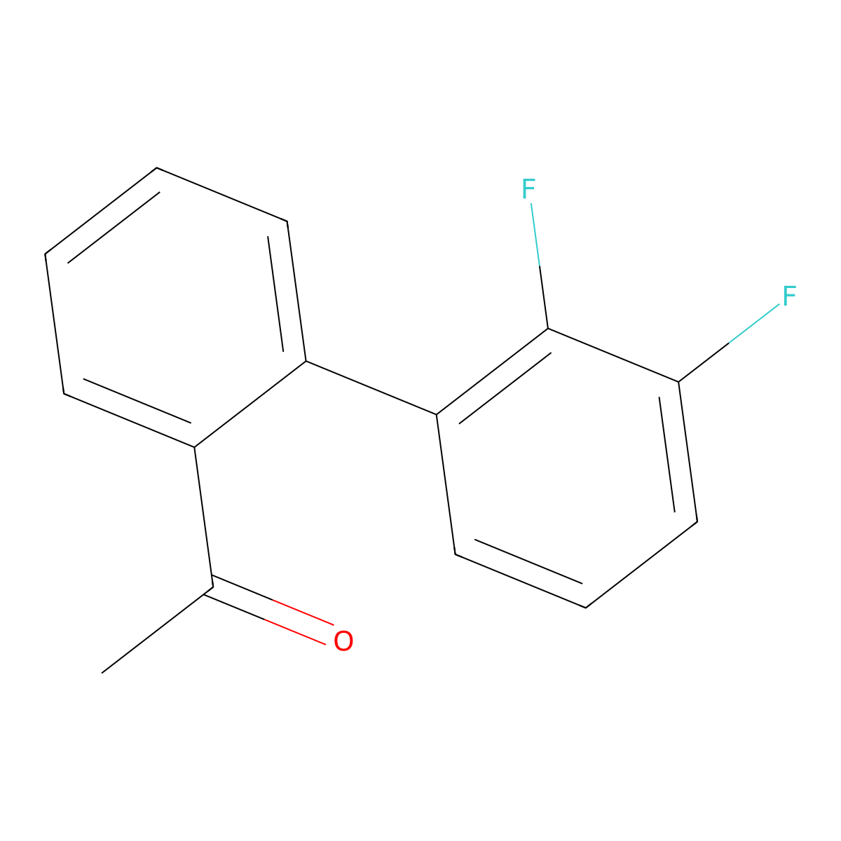 1-(2',3'-Difluoro-[1,1'-biphenyl]-2-yl)ethanone molecular structure, CAS 1491456-60-0