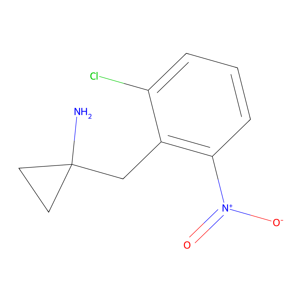1-(2-Chloro-6-nitrobenzyl)cyclopropan-1-amine molecular structure, CAS 1491494-82-6