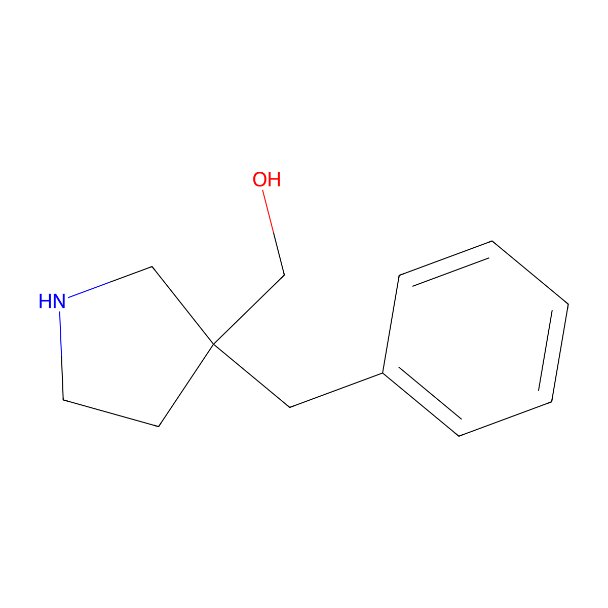(3-Benzylpyrrolidin-3-yl)methanol molecular structure, CAS 1491496-55-9