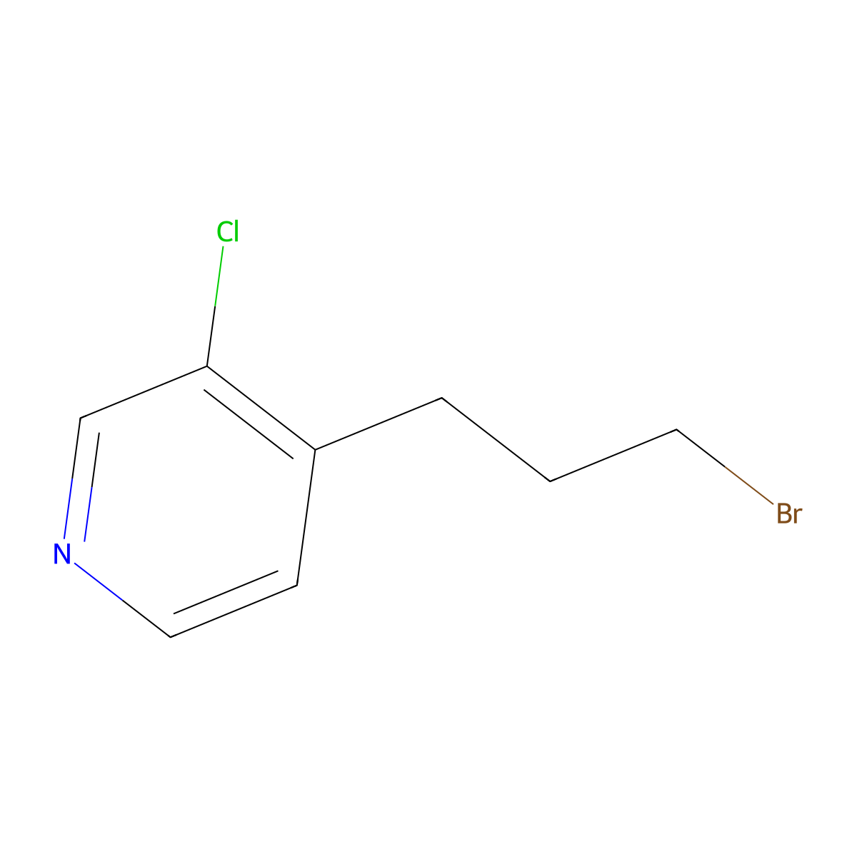 4-(3-Bromopropyl)-3-chloropyridine molecular structure, CAS 1491501-54-2