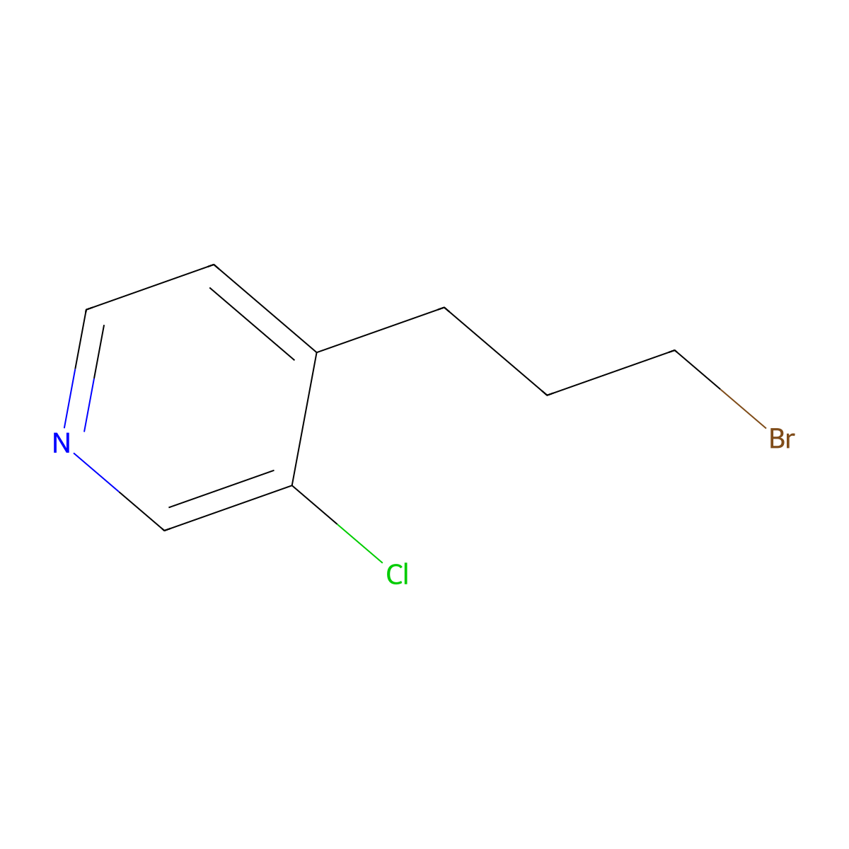 4-(3-Bromopropyl)-3-chloropyridine molecular structure, CAS 1491501-54-2