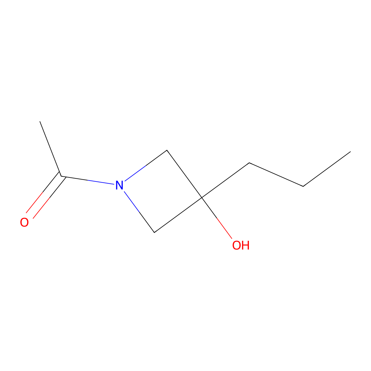 1-(3-Hydroxy-3-propylazetidin-1-yl)ethan-1-one molecular structure, CAS 1491504-89-2
