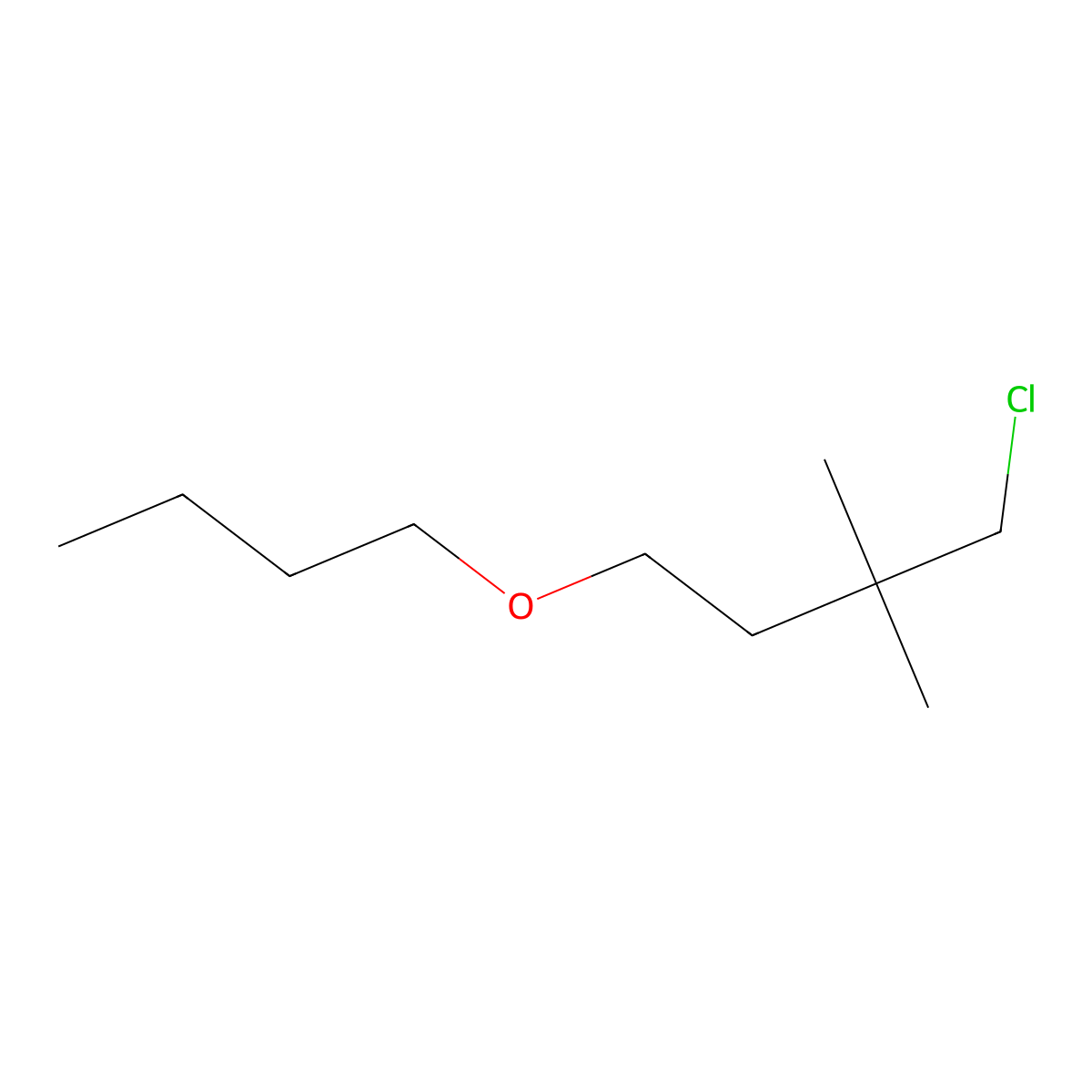 4-Butoxy-1-chloro-2,2-dimethylbutane molecular structure, CAS 1491508-20-3