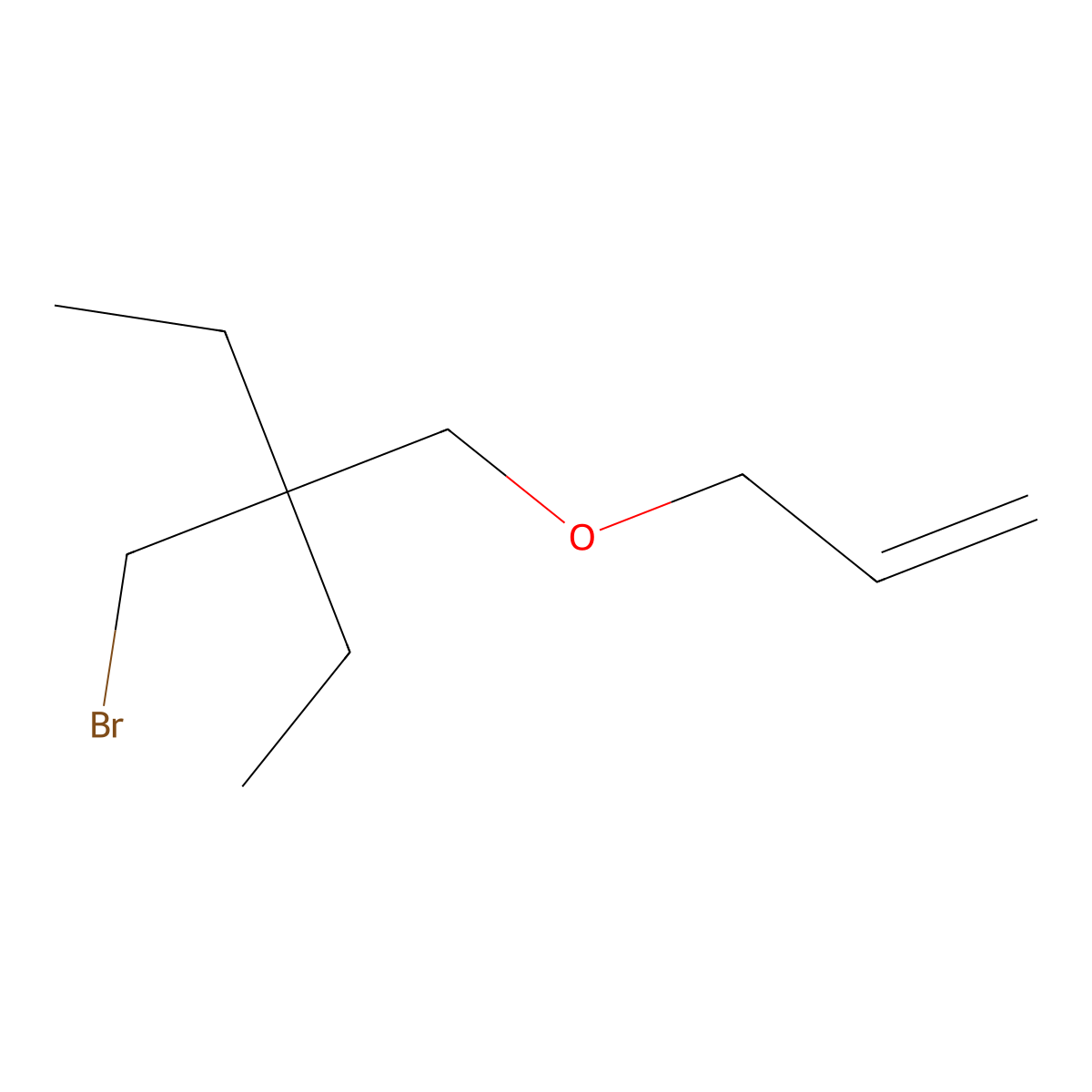 2-(Bromomethyl)-2-ethyl-1-(prop-2-en-1-yloxy)butane molecular structure, CAS 1491532-30-9