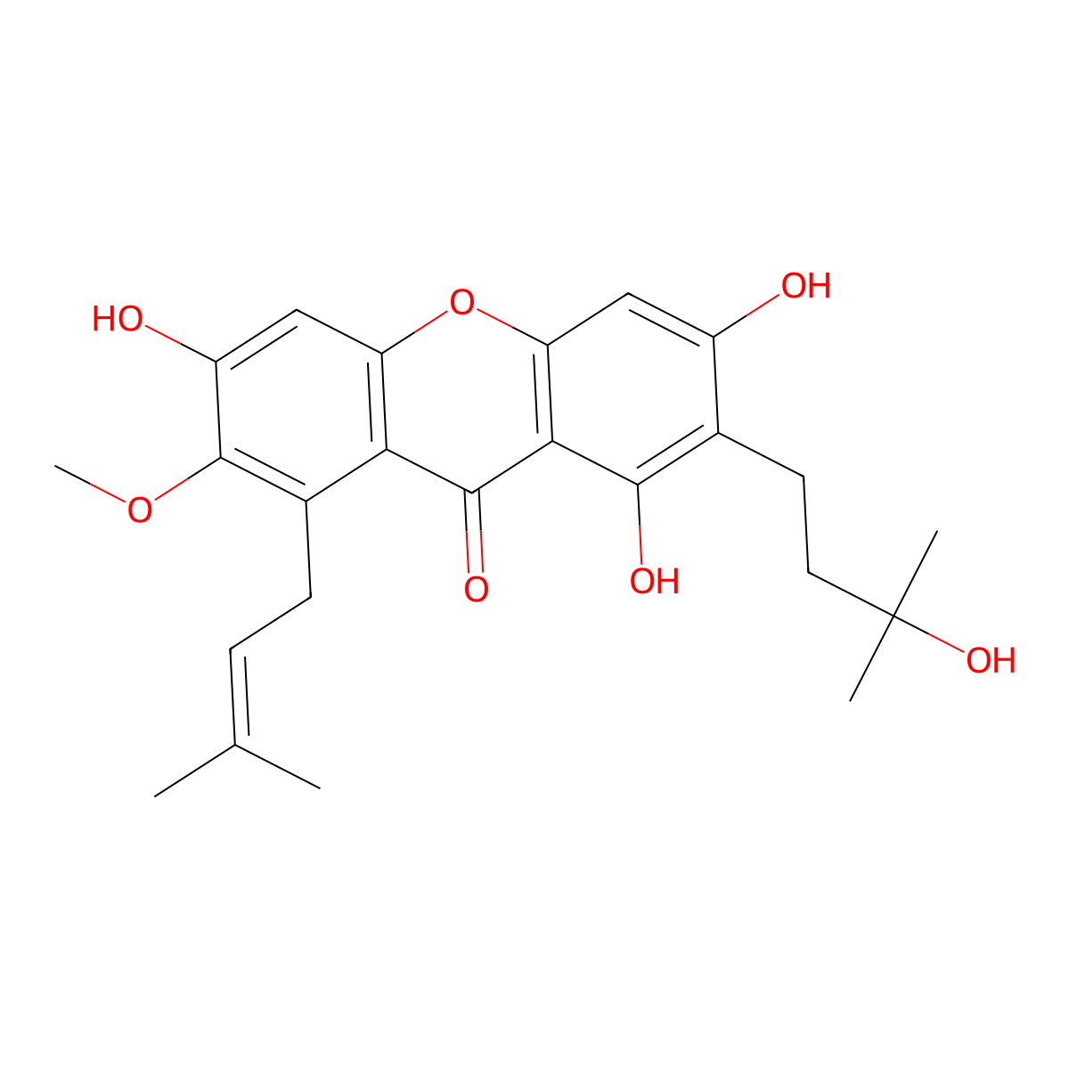 Cratoxylone molecular structure, CAS 149155-01-1