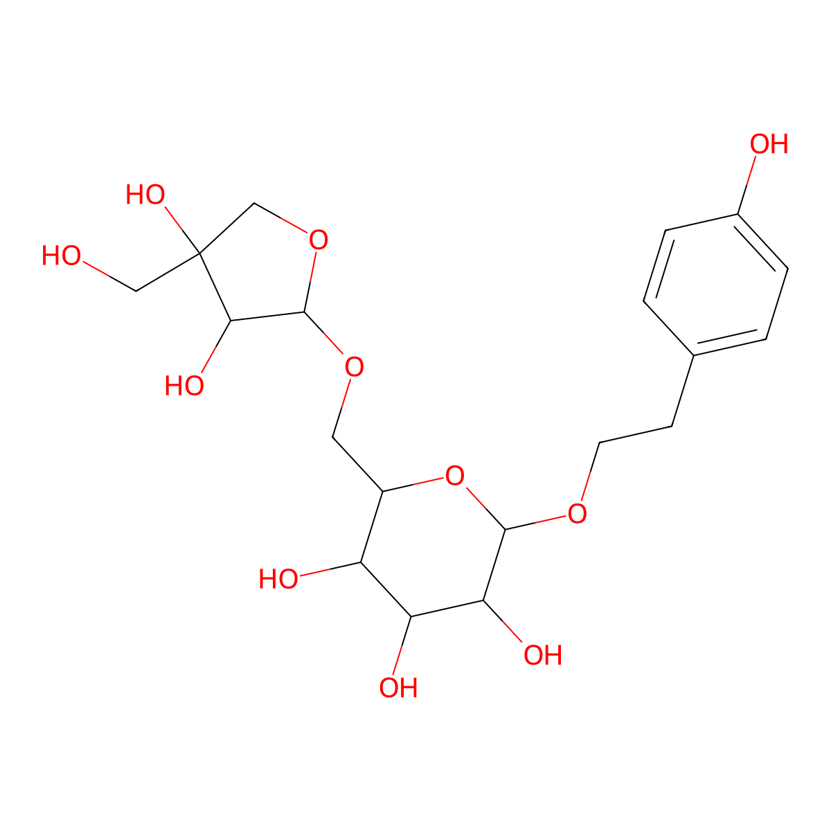 Osmanthuside H molecular structure, CAS 149155-70-4