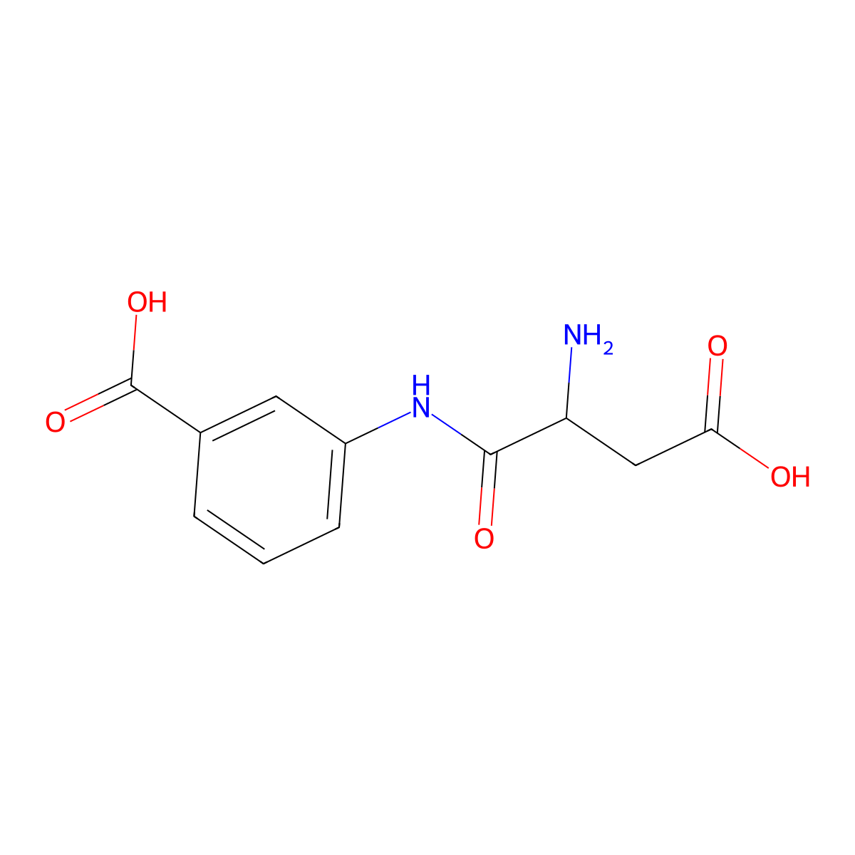 3-(2-Amino-3-carboxypropanamido)benzoic acid molecular structure, CAS 1491555-93-1