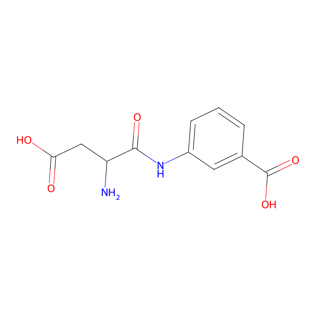 3-(2-Amino-3-carboxypropanamido)benzoic acid molecular structure, CAS 1491555-93-1