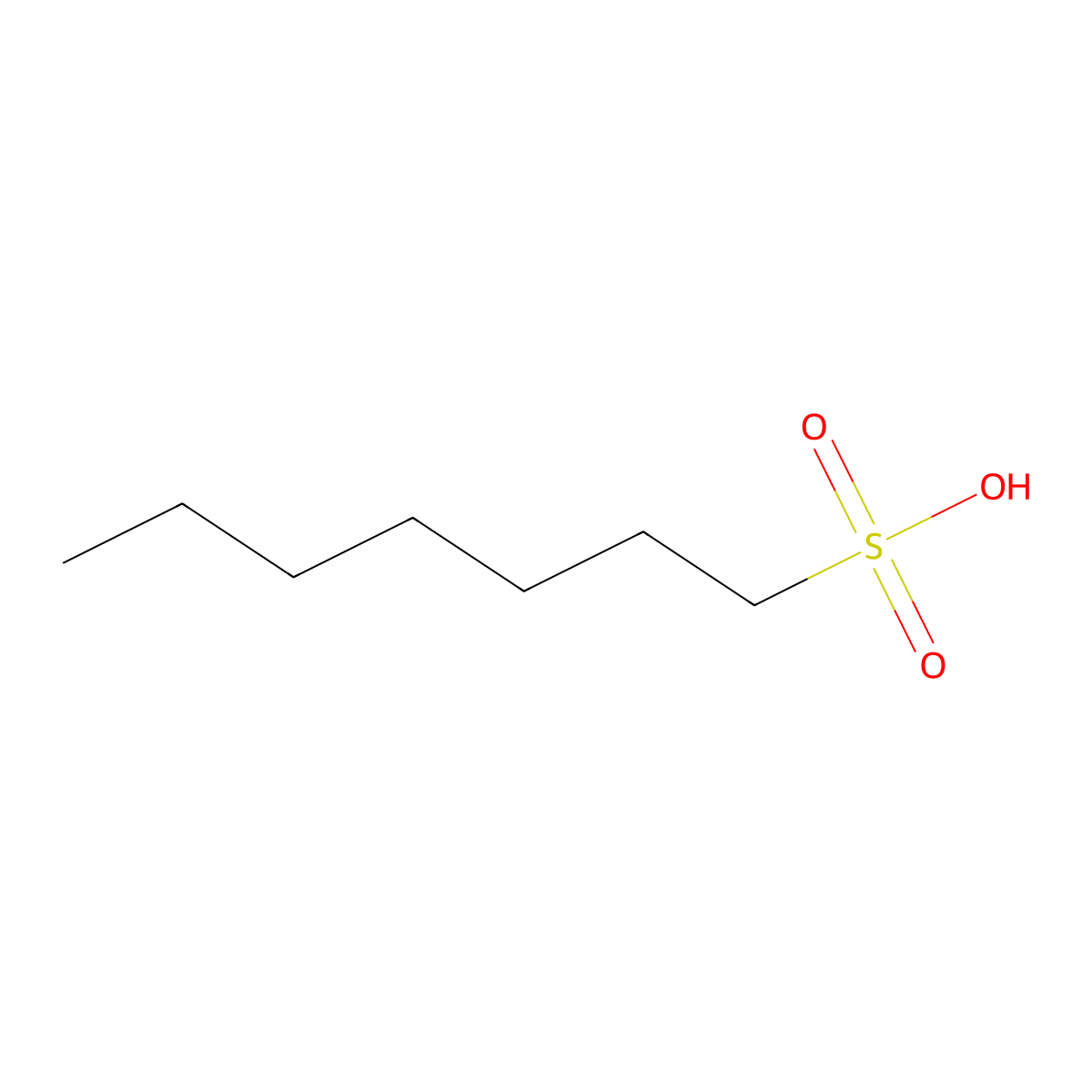 1-Heptanesulfonic acid molecular structure, CAS 149158-18-9