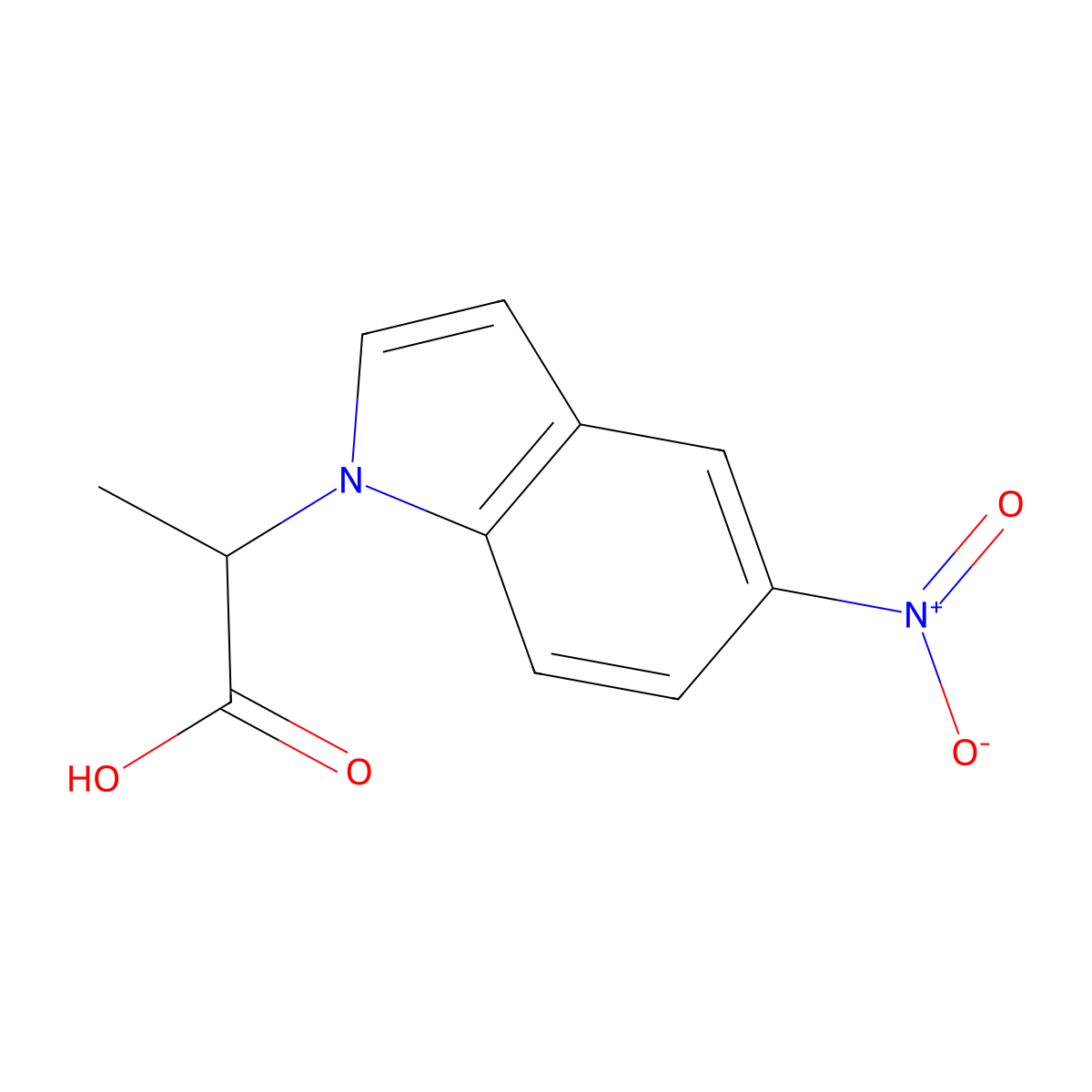 2-(5-Nitro-1H-indol-1-yl)propanoic acid molecular structure, CAS 1491585-33-1