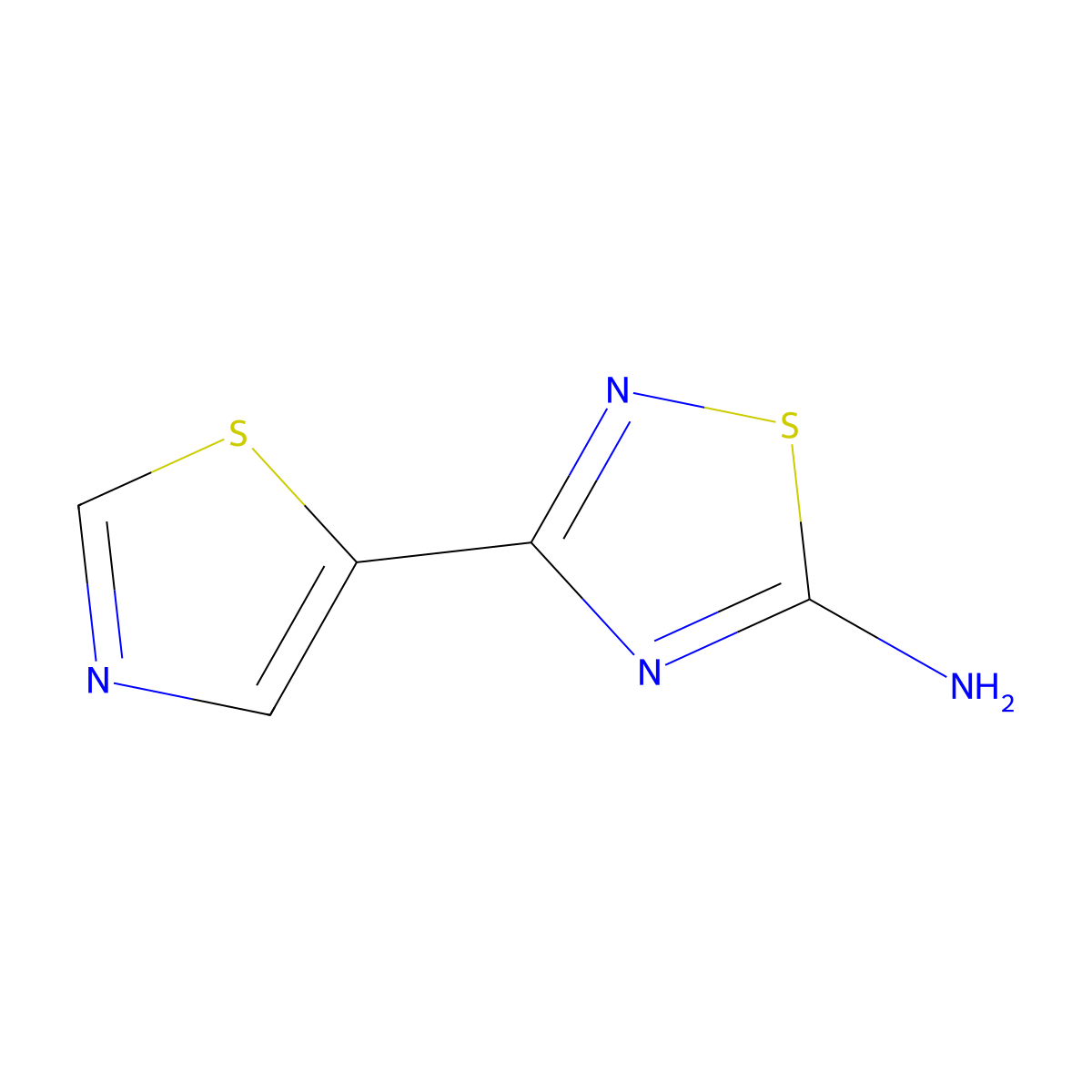 3-(1,3-Thiazol-5-yl)-1,2,4-thiadiazol-5-amine molecular structure, CAS 1491590-94-3