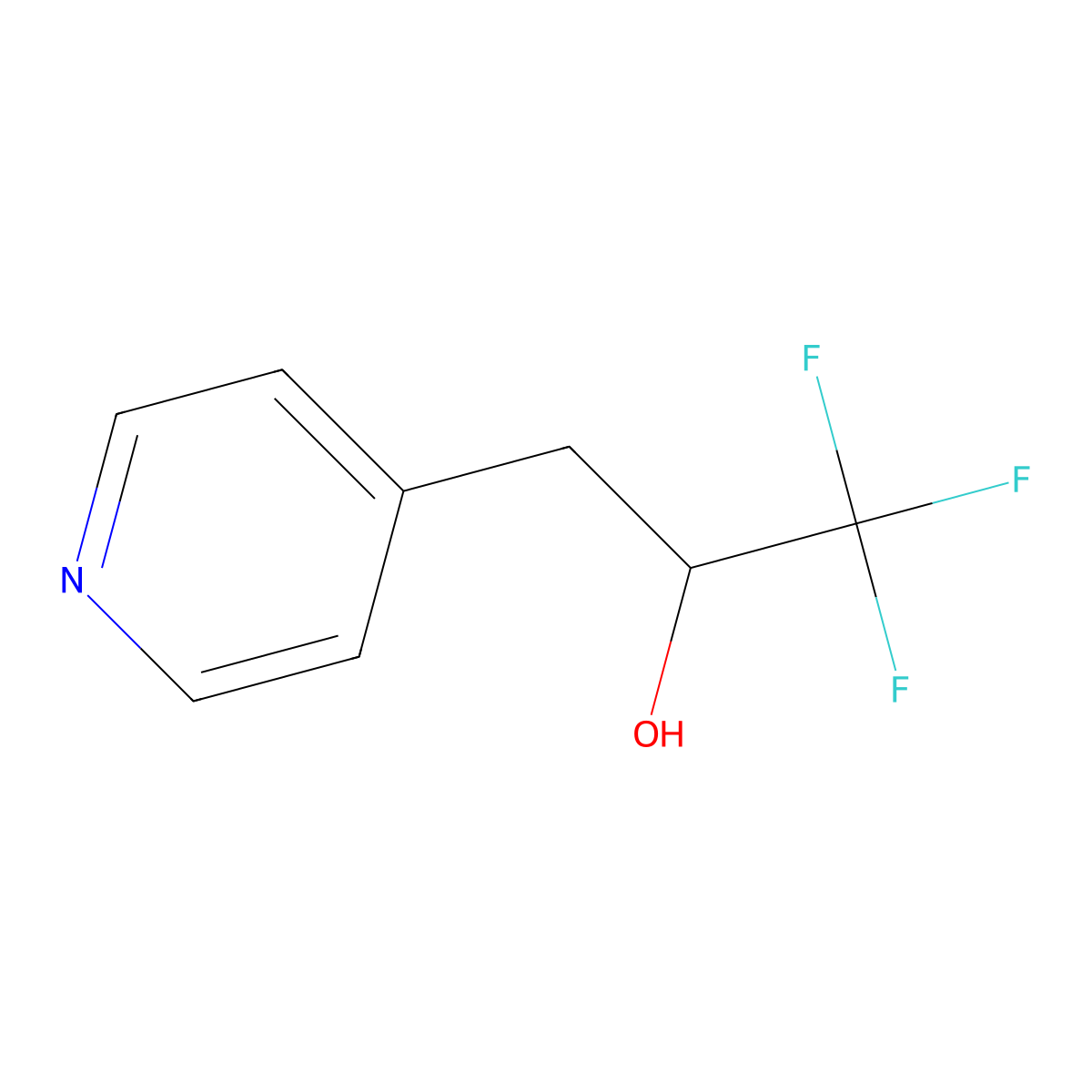 1,1,1-Trifluoro-3-(pyridin-4-yl)propan-2-ol molecular structure, CAS 1491591-94-6