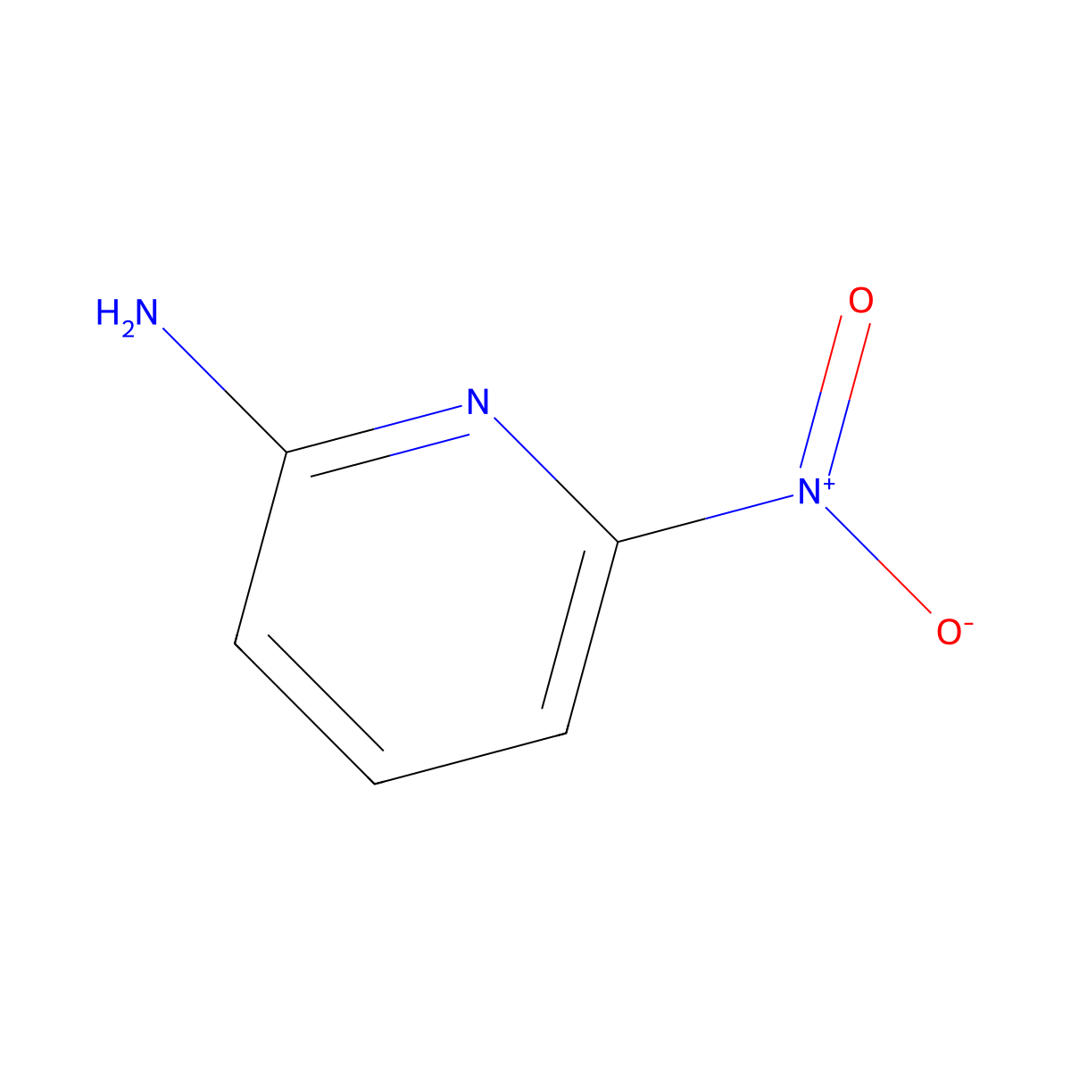 6-Nitro-2-pyridinamine molecular structure, CAS 14916-63-3