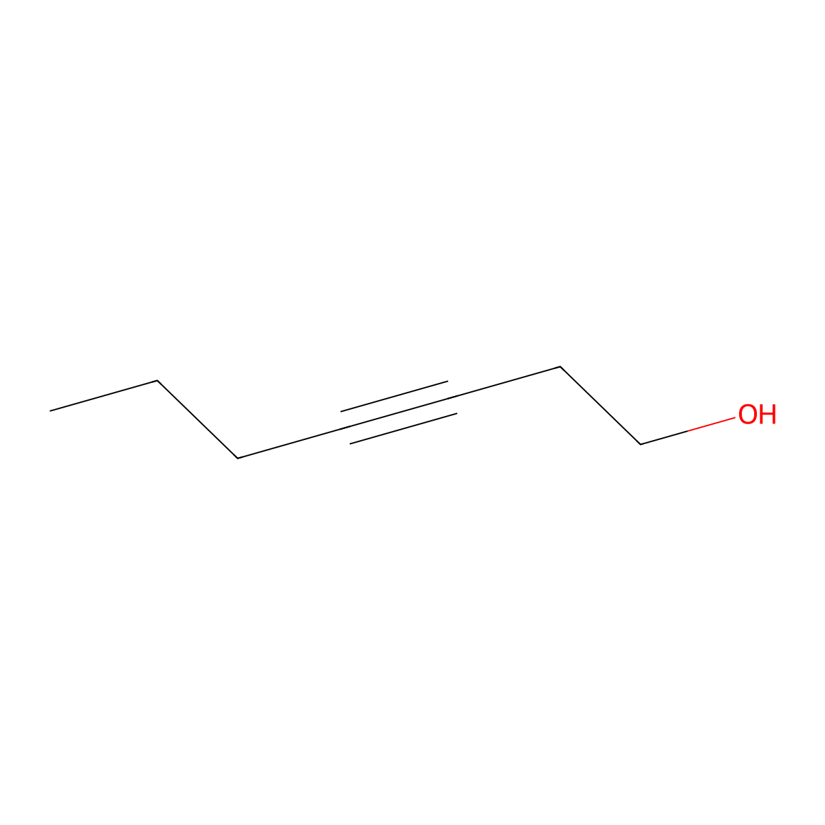 3-Heptyn-1-ol molecular structure, CAS 14916-79-1