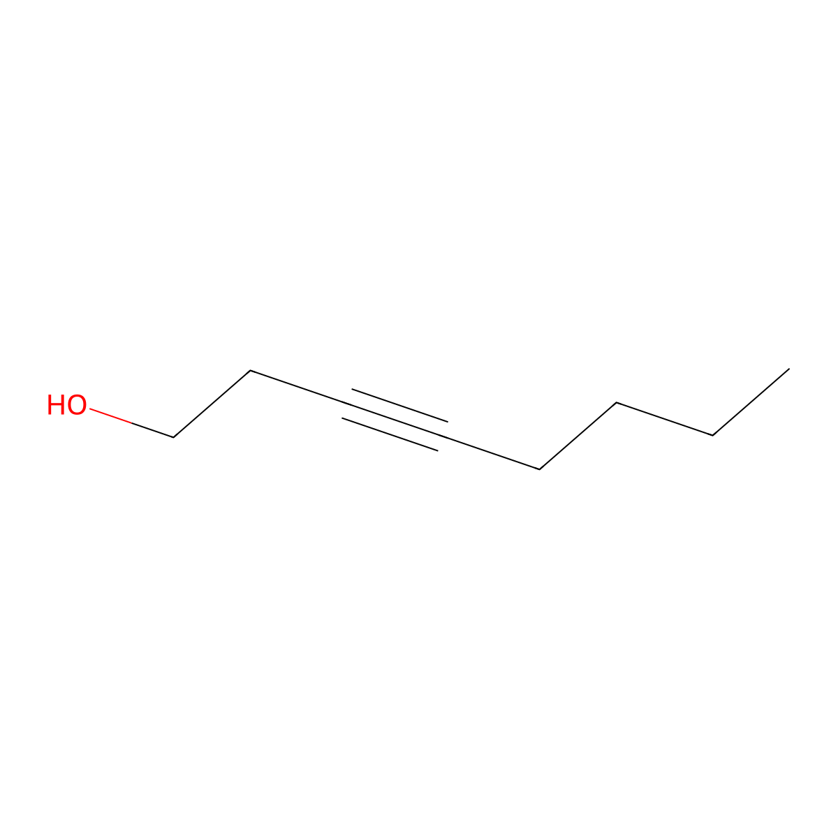 3-Octyn-1-ol molecular structure, CAS 14916-80-4