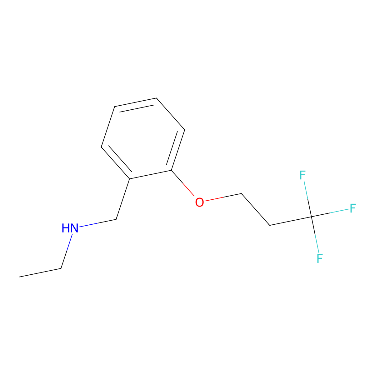 N-(2-(3,3,3-Trifluoropropoxy)benzyl)ethanamine molecular structure, CAS 1491618-31-5