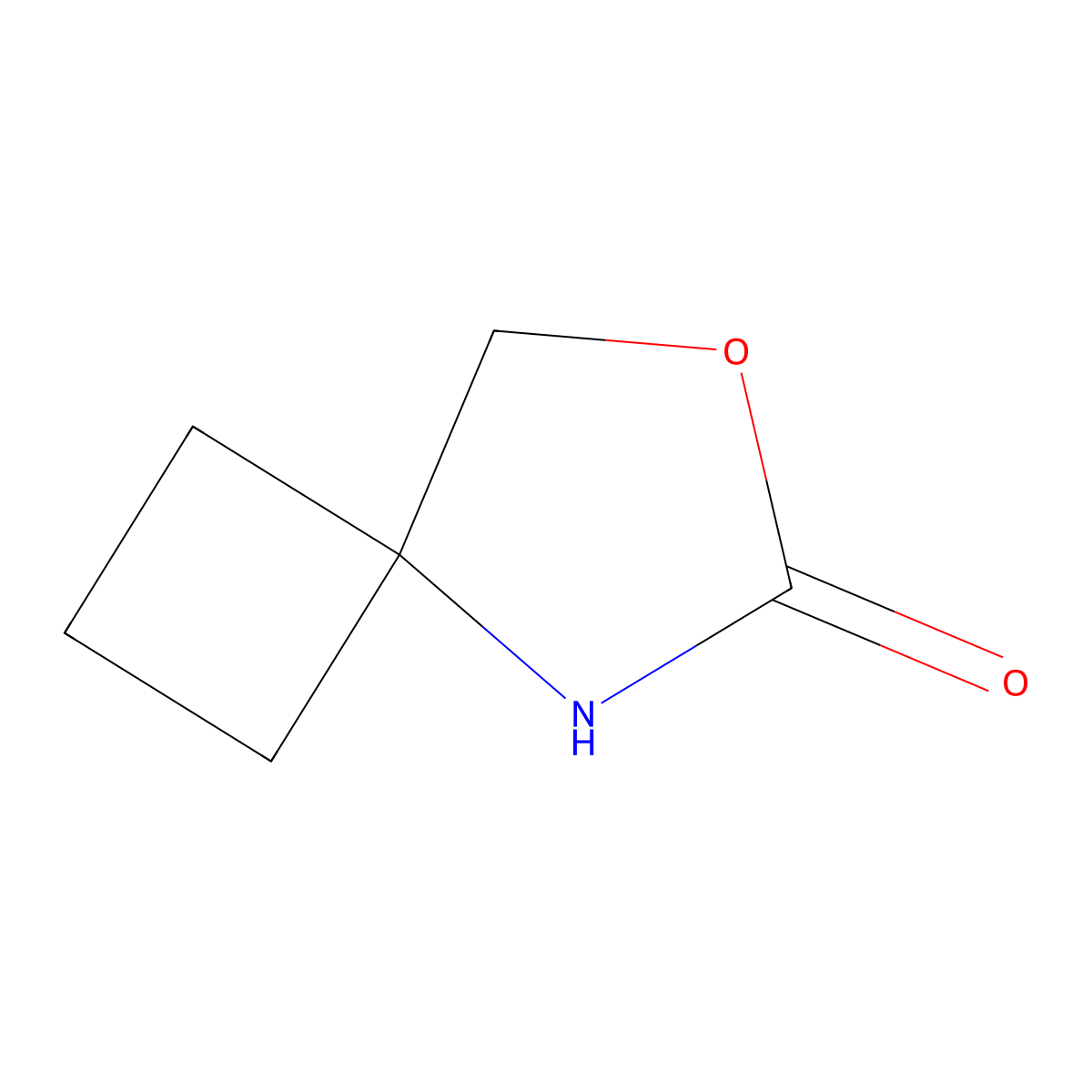 7-Oxa-5-azaspiro(3.4)octan-6-one molecular structure, CAS 1491642-09-1