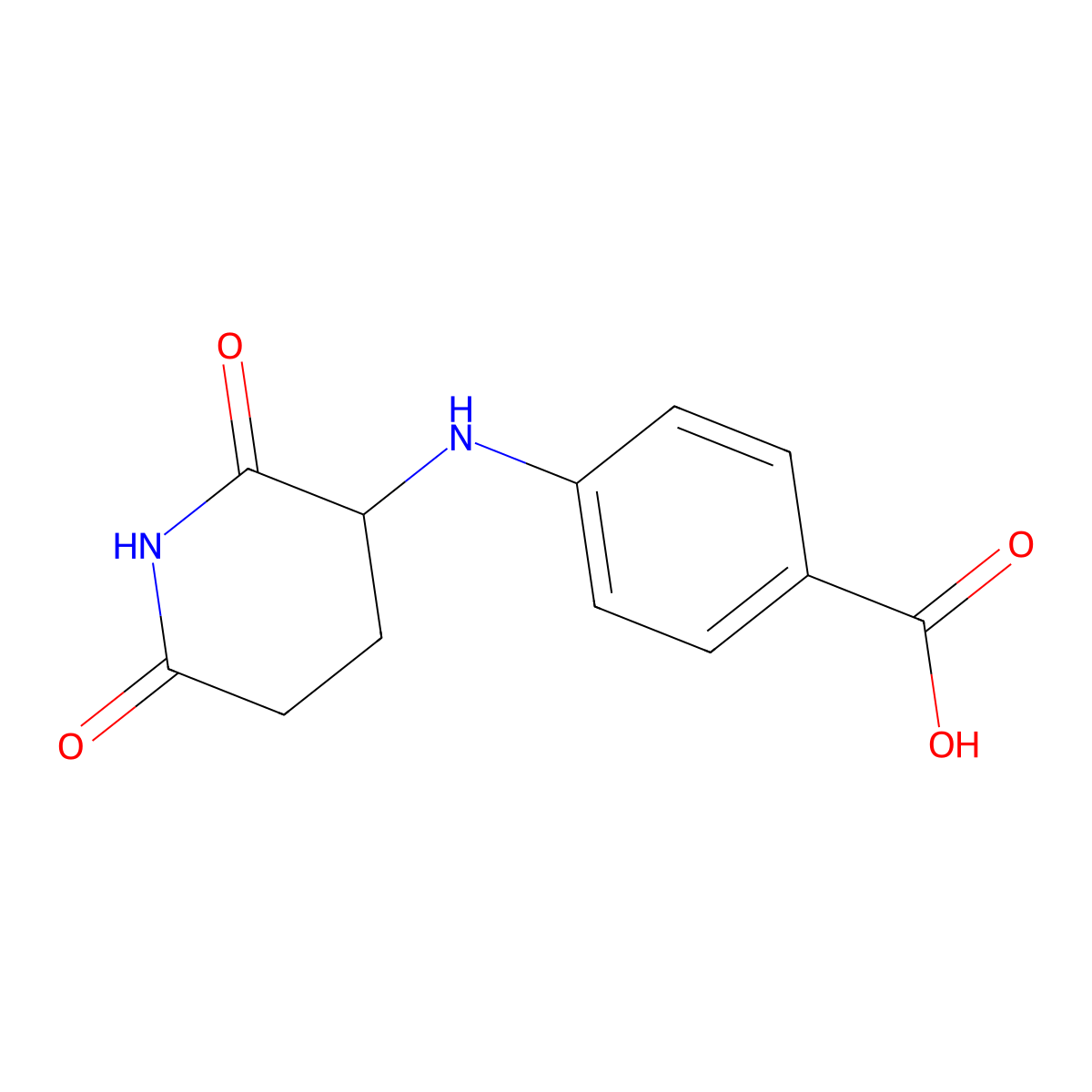 4-[(2,6-Dioxopiperidin-3-yl)amino]benzoic acid molecular structure, CAS 1491645-24-9