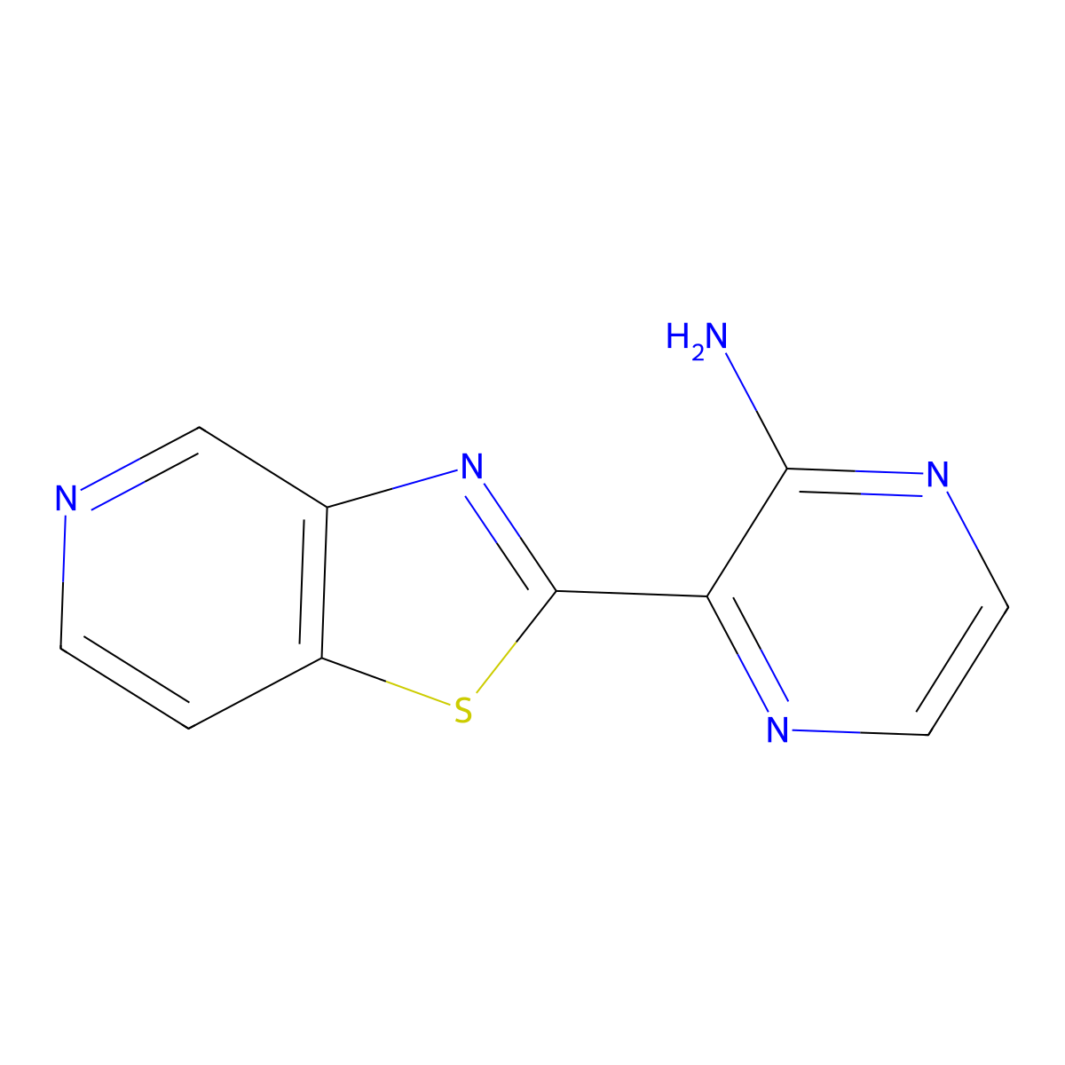 3-{[1,3]Thiazolo[4,5-c]pyridin-2-yl}pyrazin-2-amine molecular structure, CAS 1491658-55-9