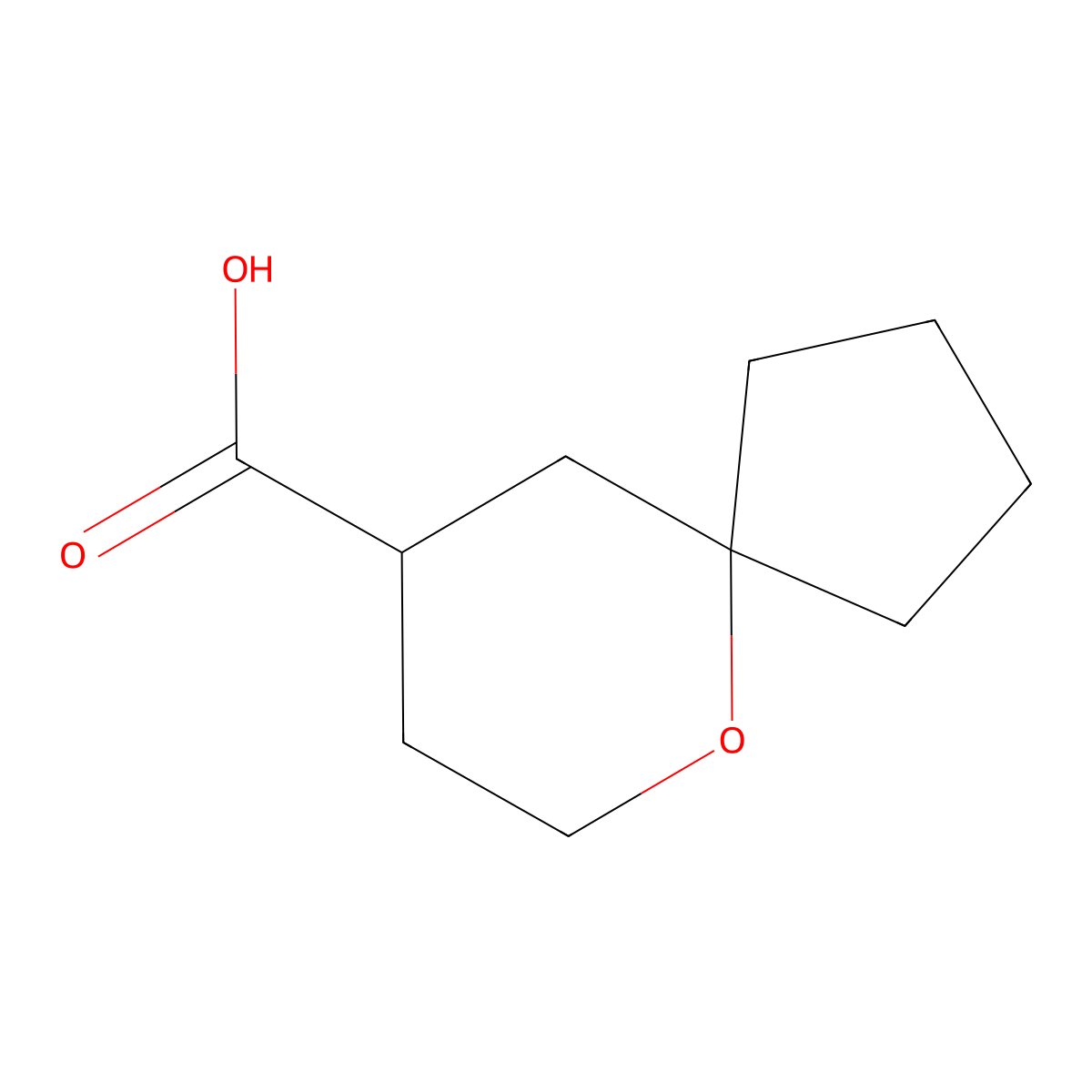6-Oxaspiro[4.5]decane-9-carboxylic acid molecular structure, CAS 1491677-23-6