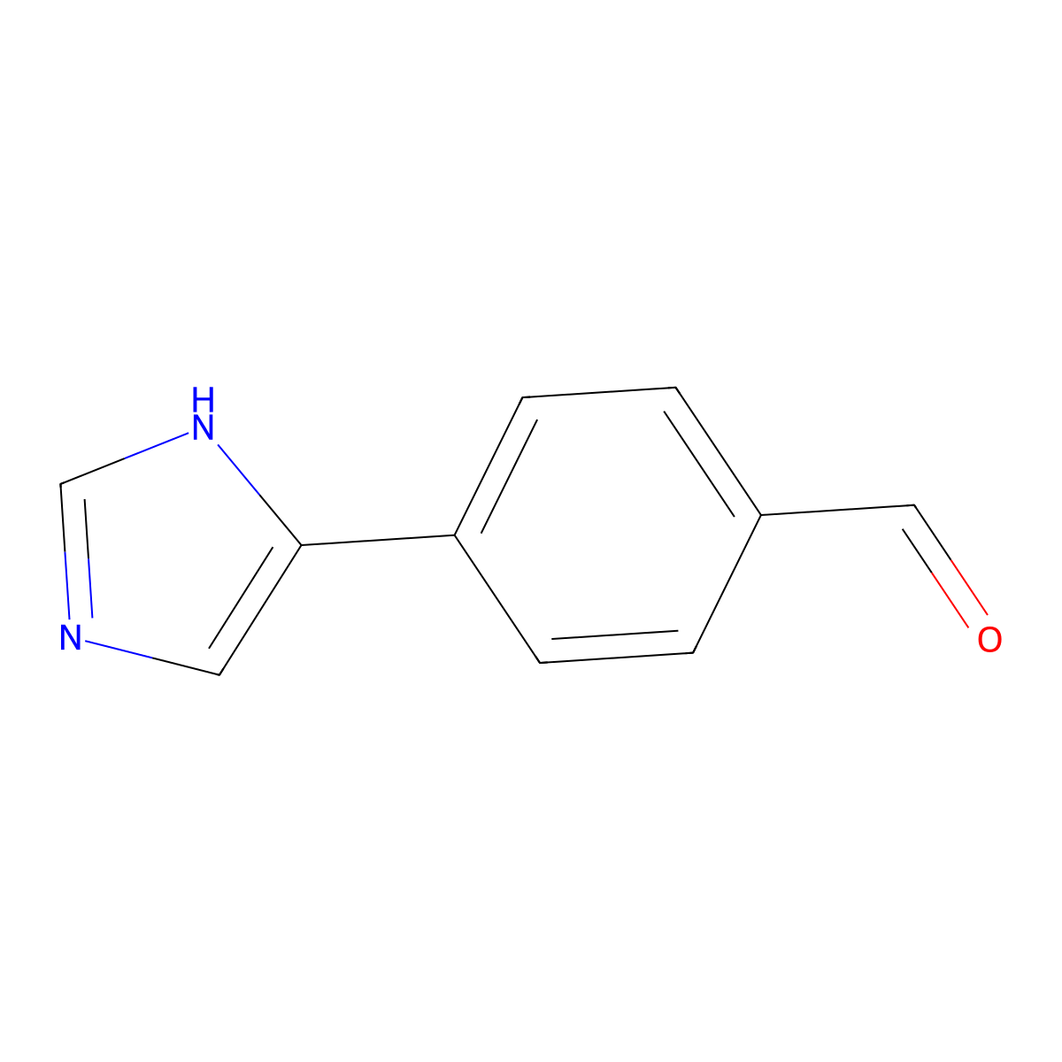 4-(1H-imidazol-5-yl)benzaldehyde molecular structure, CAS 149169-88-0
