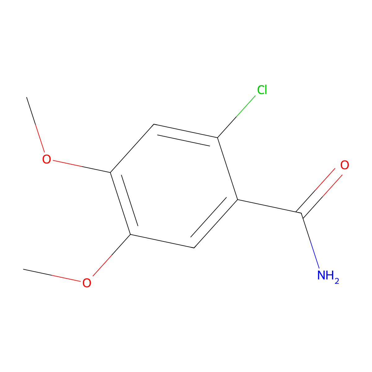 2-Chloro-4,5-dimethoxybenzamide molecular structure, CAS 1491692-70-6