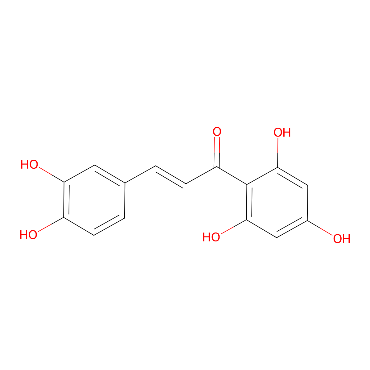 Eriodictyol chalcone molecular structure, CAS 14917-41-0