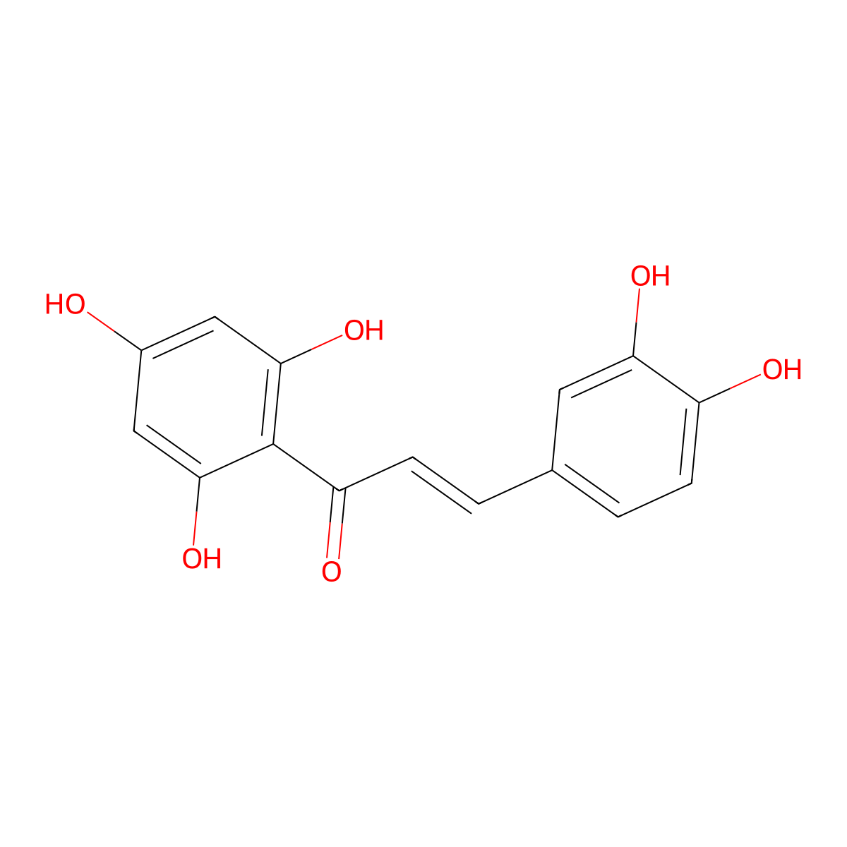 Eriodictyol chalcone molecular structure, CAS 14917-41-0