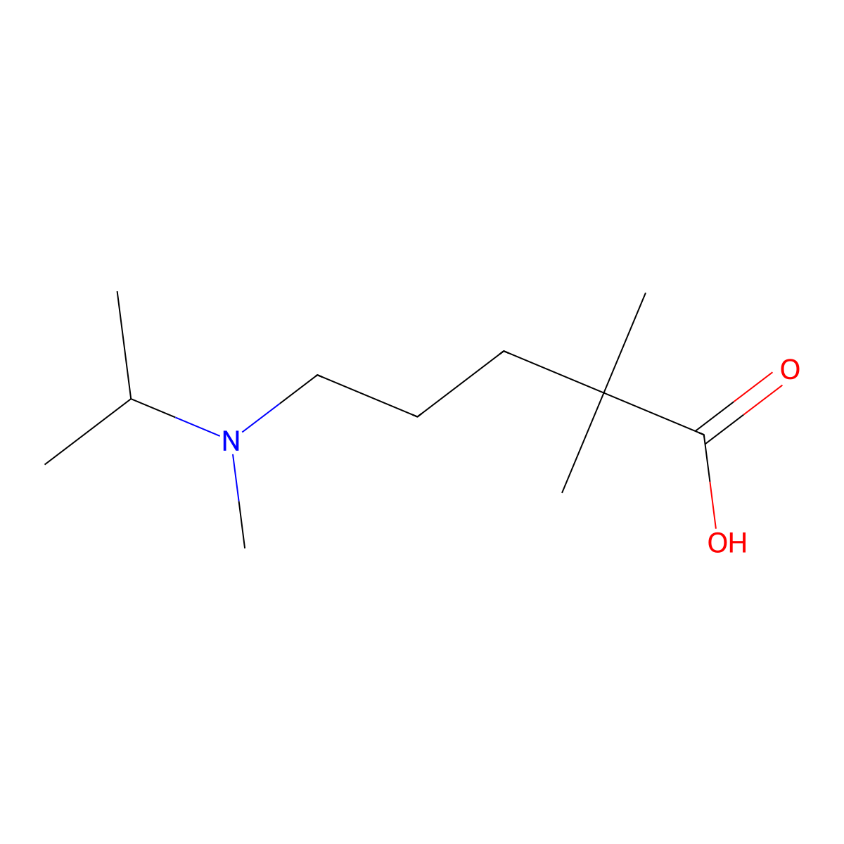 5-(Isopropyl(methyl)amino)-2,2-dimethylpentanoic acid molecular structure, CAS 1491742-97-2