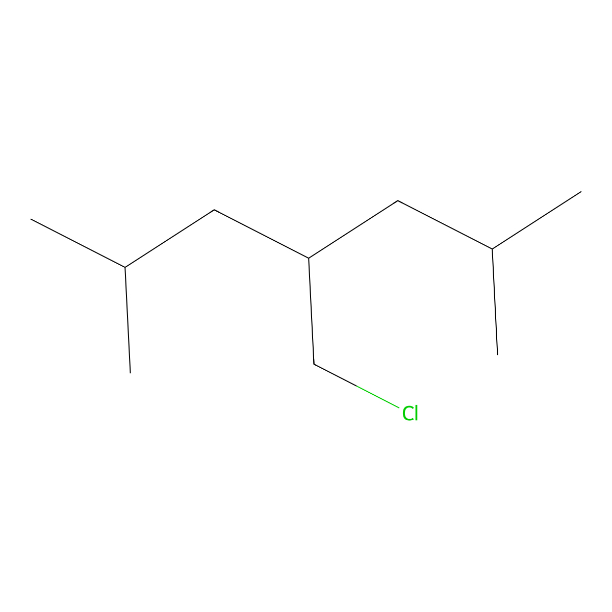 4-(Chloromethyl)-2,6-dimethylheptane molecular structure, CAS 1491747-90-0