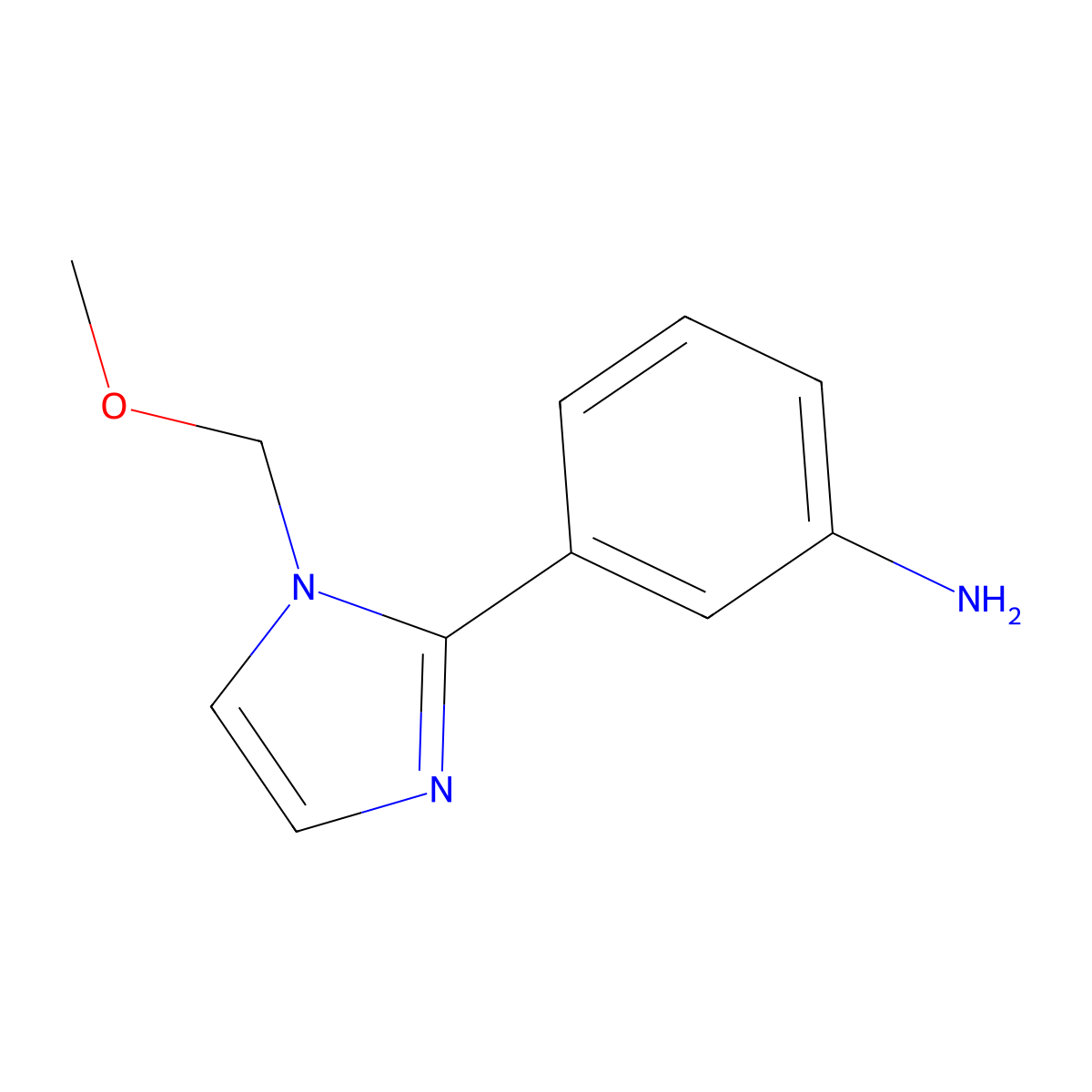 3-(1-(Methoxymethyl)-1h-imidazol-2-yl)aniline molecular structure, CAS 1491785-70-6