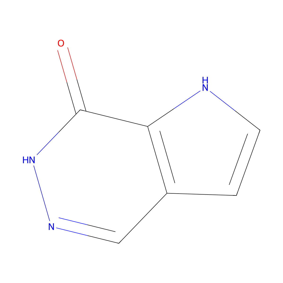 1H,6H,7H-pyrrolo[2,3-d]pyridazin-7-one molecular structure, CAS 1491794-37-6
