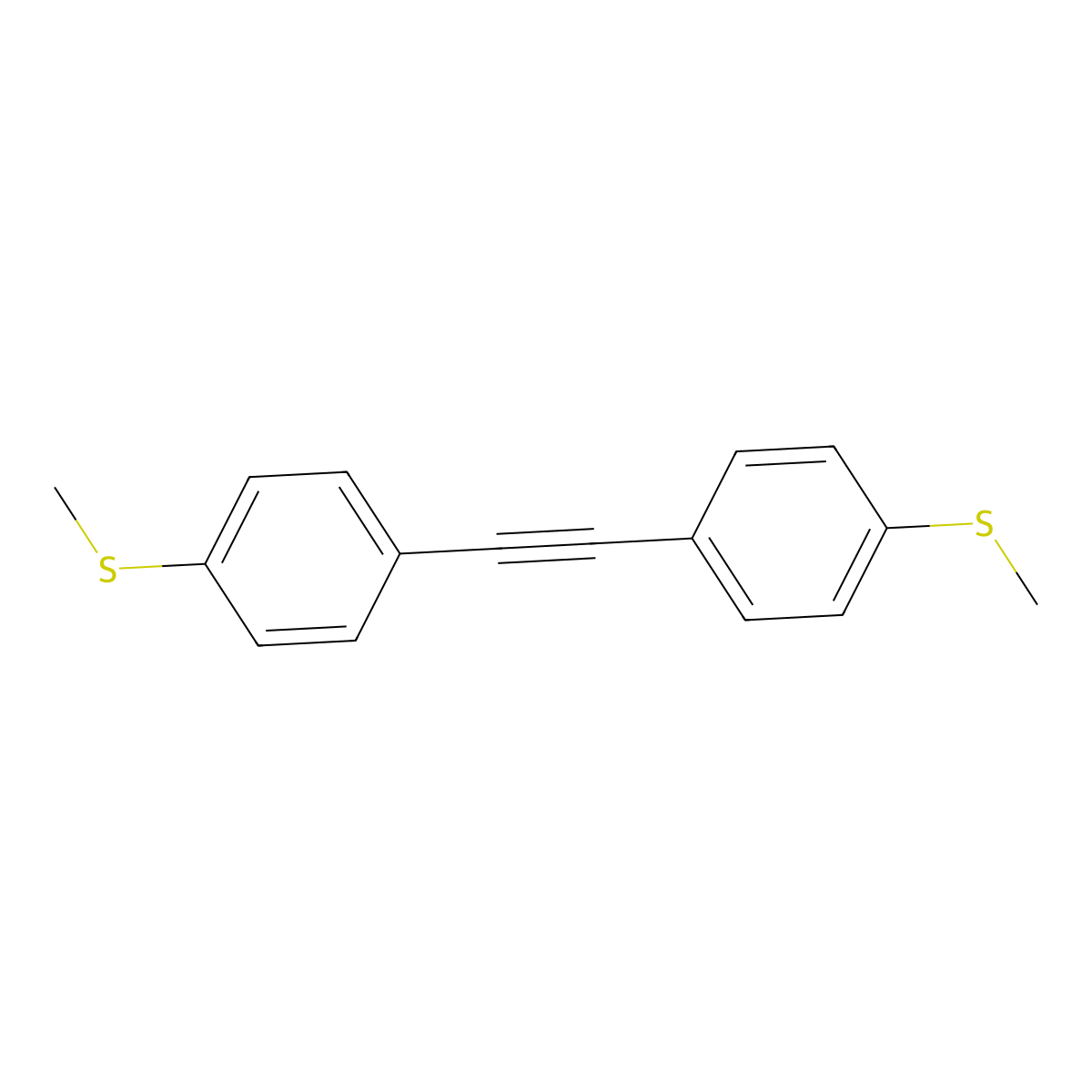 1,2-Bis(4-(methylthio)phenyl)ethyne molecular structure, CAS 149180-18-7