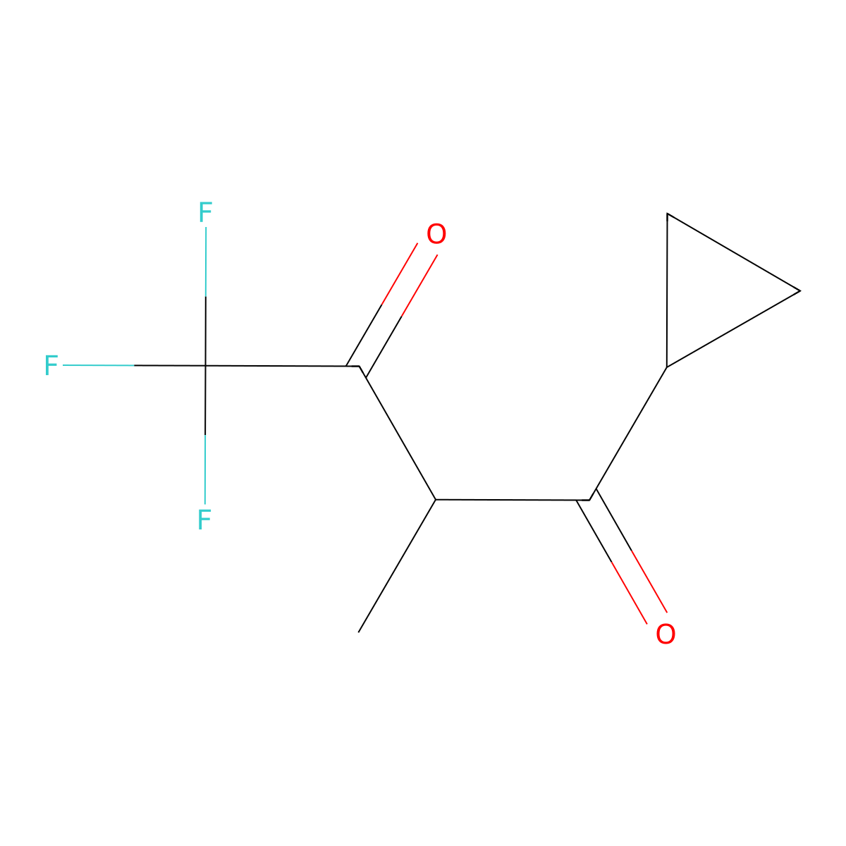 1-Cyclopropyl-4,4,4-trifluoro-2-methylbutane-1,3-dione molecular structure, CAS 1491814-13-1