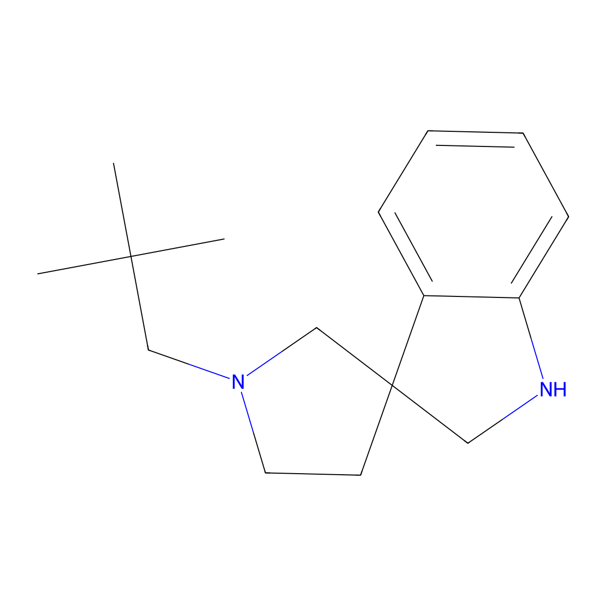 1'-Neopentylspiro[indoline-3,3'-pyrrolidine] molecular structure, CAS 1491839-28-1
