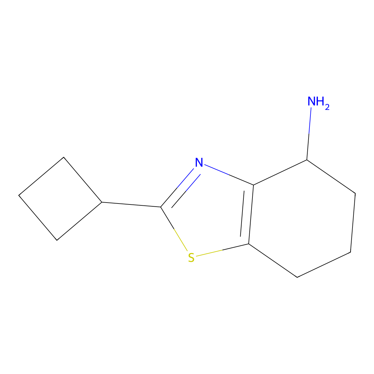 2-Cyclobutyl-4,5,6,7-tetrahydrobenzo[d]thiazol-4-amine molecular structure, CAS 1491844-06-4