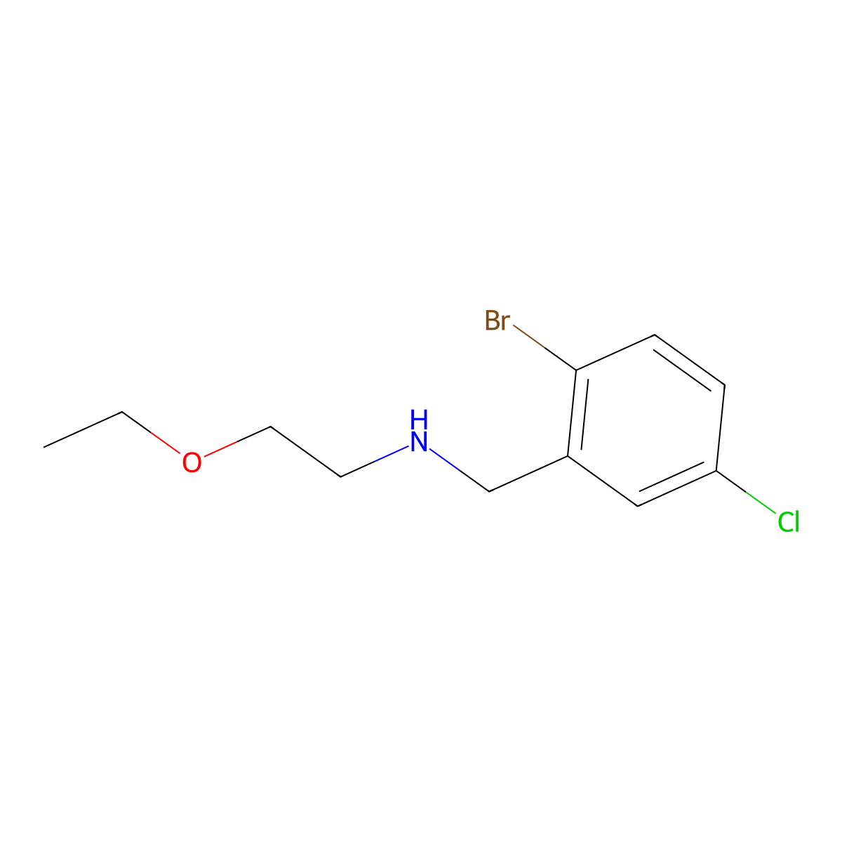 [(2-Bromo-5-chlorophenyl)methyl](2-ethoxyethyl)amine molecular structure, CAS 1491844-89-3