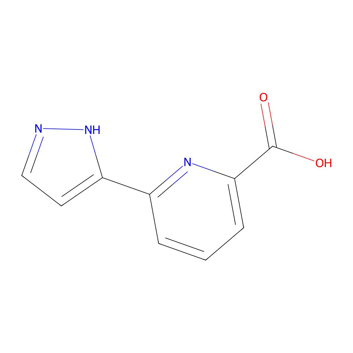 6-(5-Pyrazolyl)pyridine-2-carboxylic Acid molecular structure, CAS 1491848-72-6