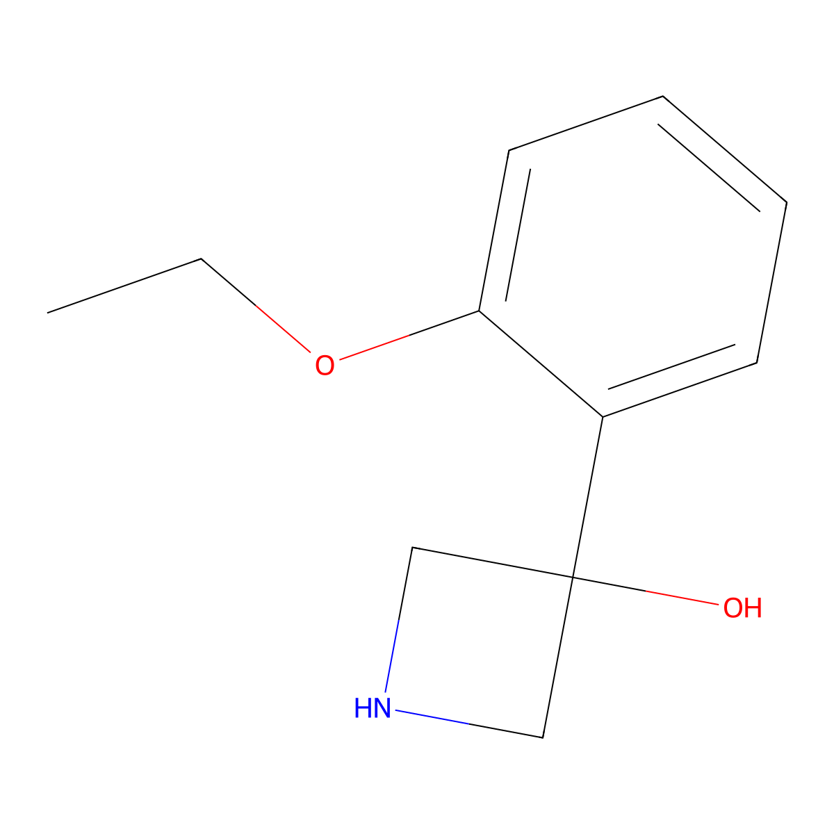 3-(2-Ethoxyphenyl)azetidin-3-ol molecular structure, CAS 1491849-98-9