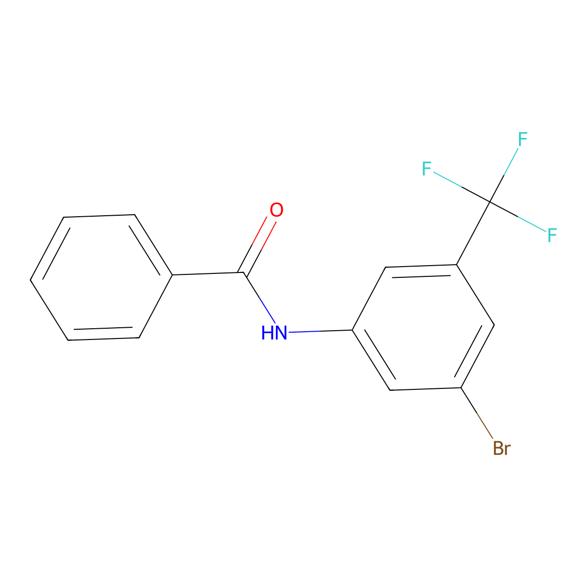 N-[3-bromo-5-(trifluoromethyl)phenyl]benzamide molecular structure, CAS 1491870-82-6