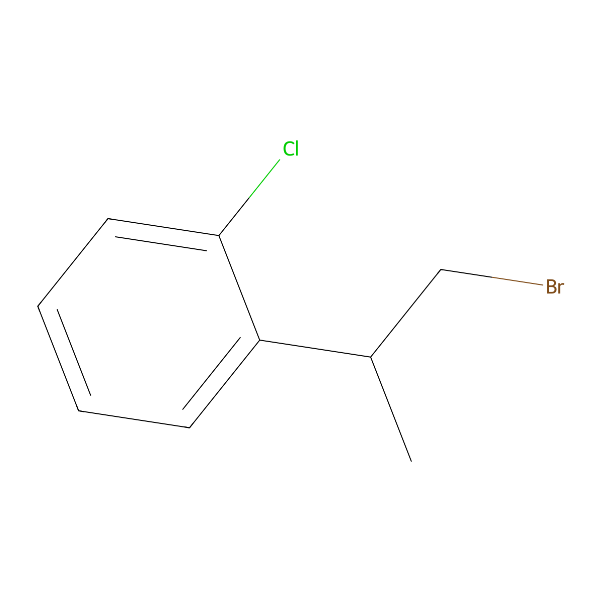 1-(1-Bromopropan-2-yl)-2-chlorobenzene molecular structure, CAS 1491877-68-9
