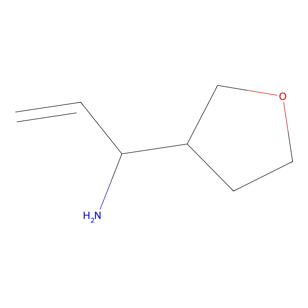 1-Tetrahydrofuran-3-ylprop-2-en-1-amine molecular structure, CAS 1491892-72-8
